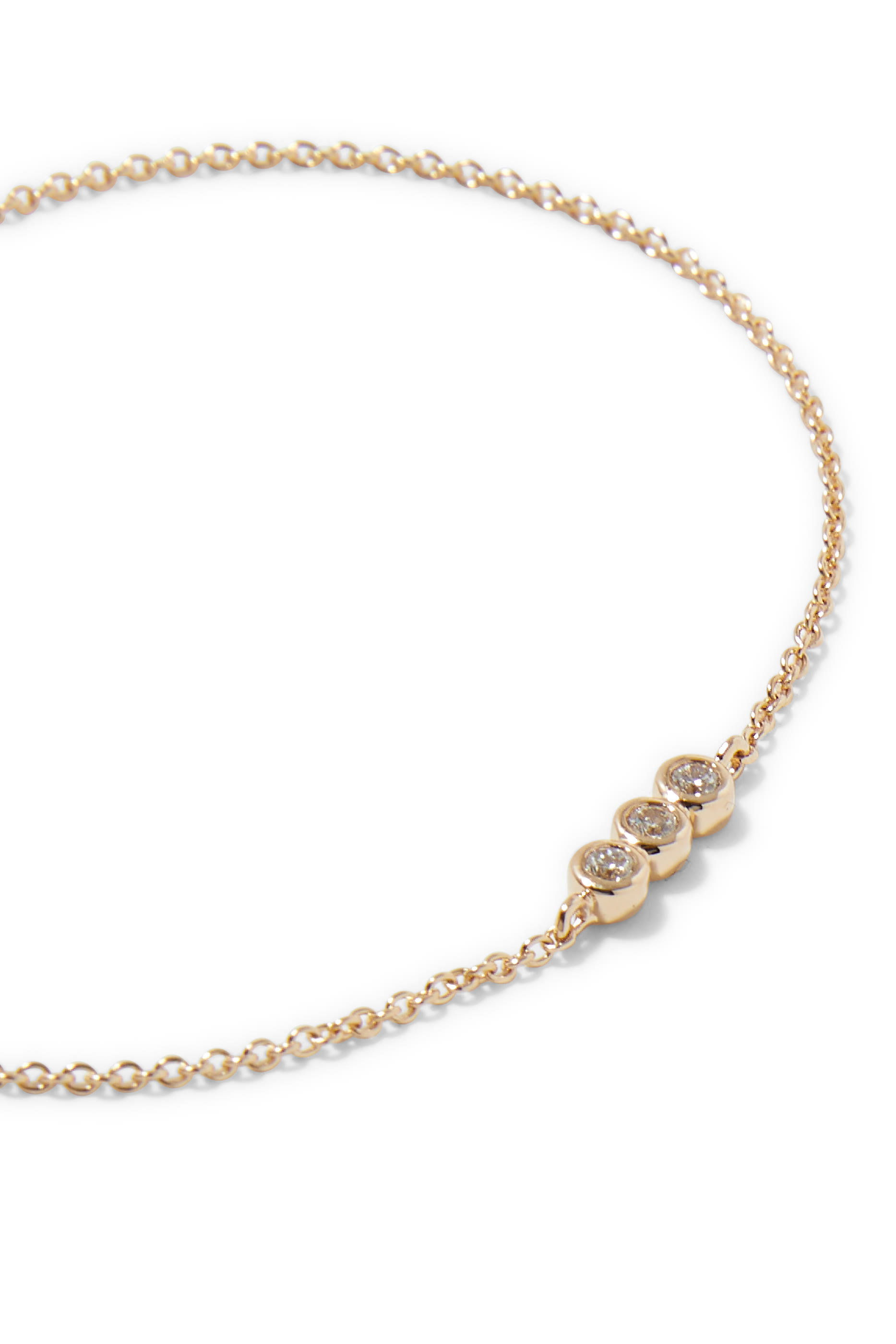 سوار مرصع بثلاث ماسات سوليتير