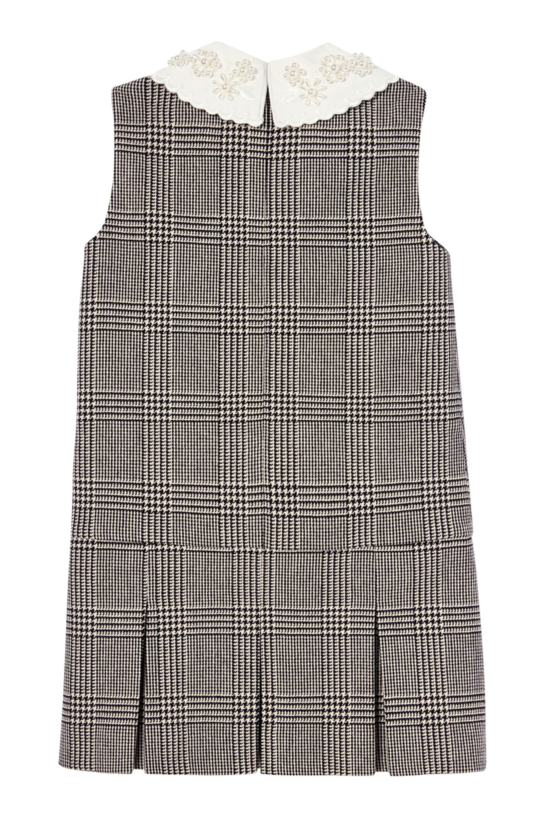 فستان بنقشة مربعة بلا أكمام للأطفال