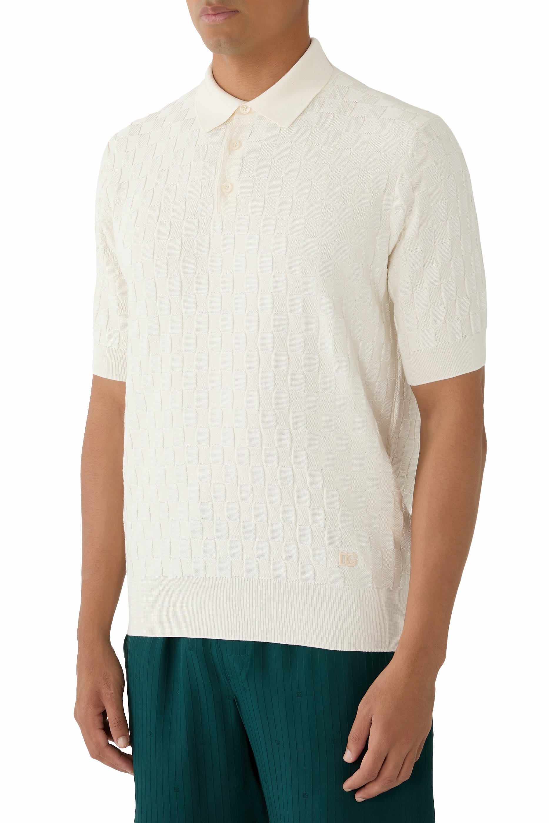 Microdot Silk Polo Shirt