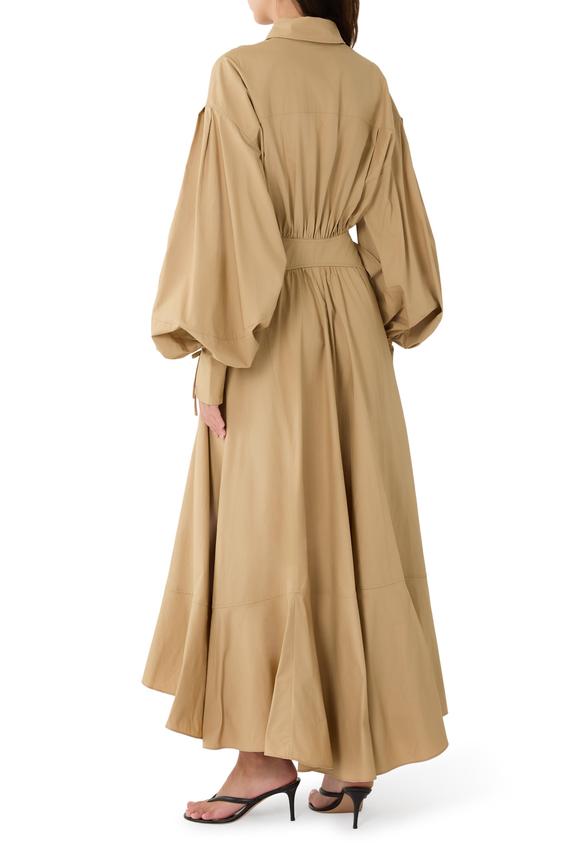 فستان ريبليون متوسط الطول بوبلين