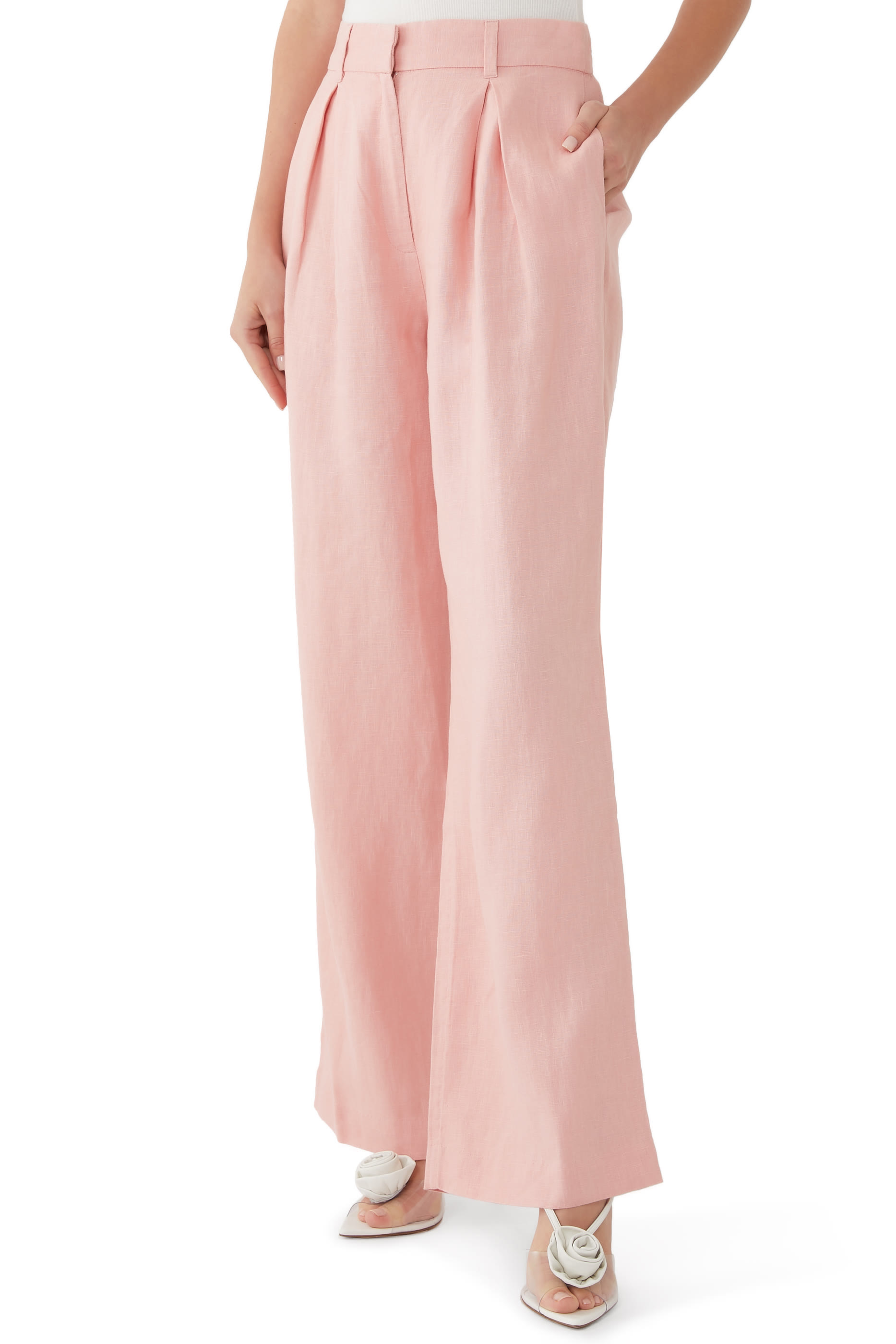 بنطال بريسلي بخصر مرتفع