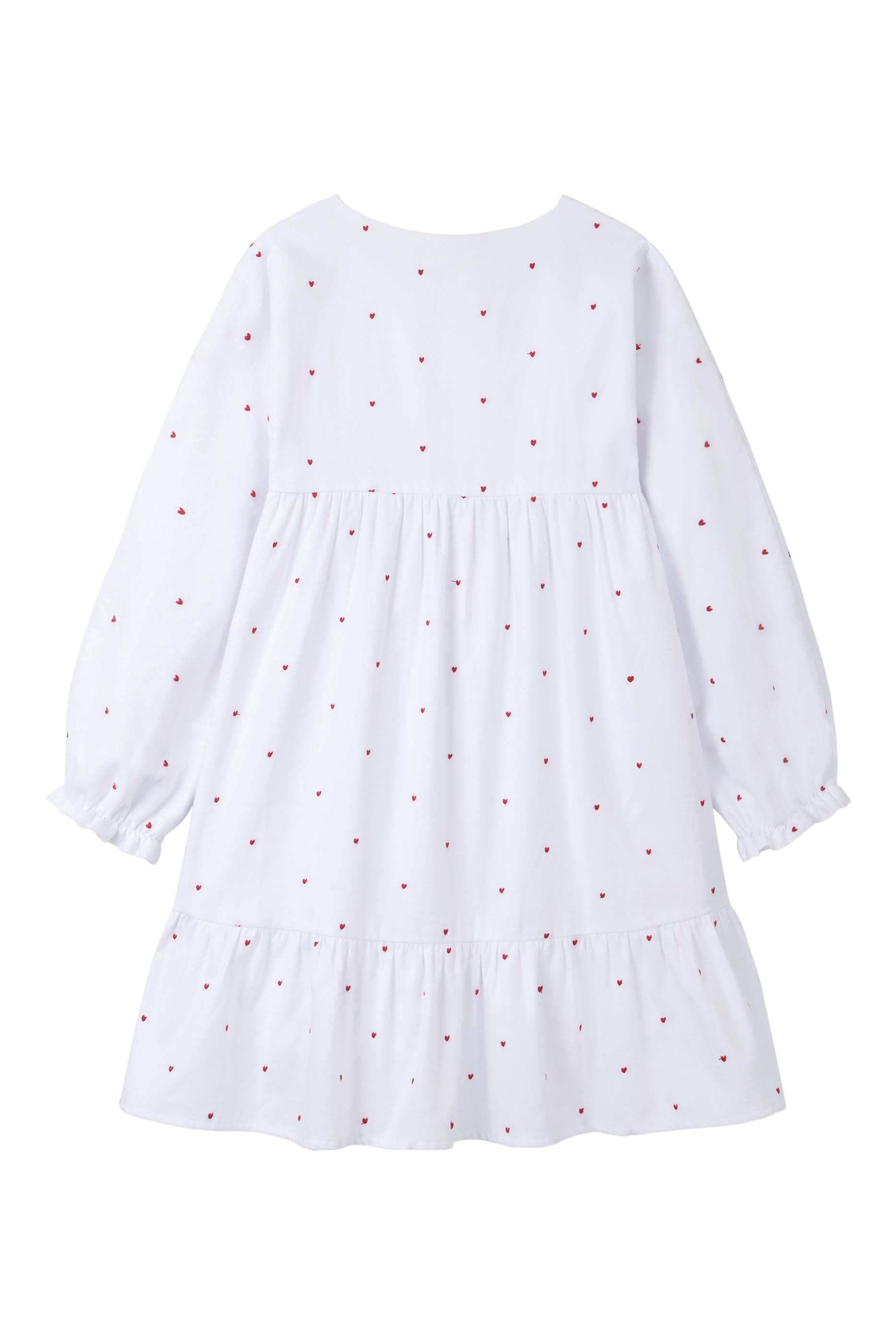 فستان بتطريزات قلب قطن عضوي للأطفال