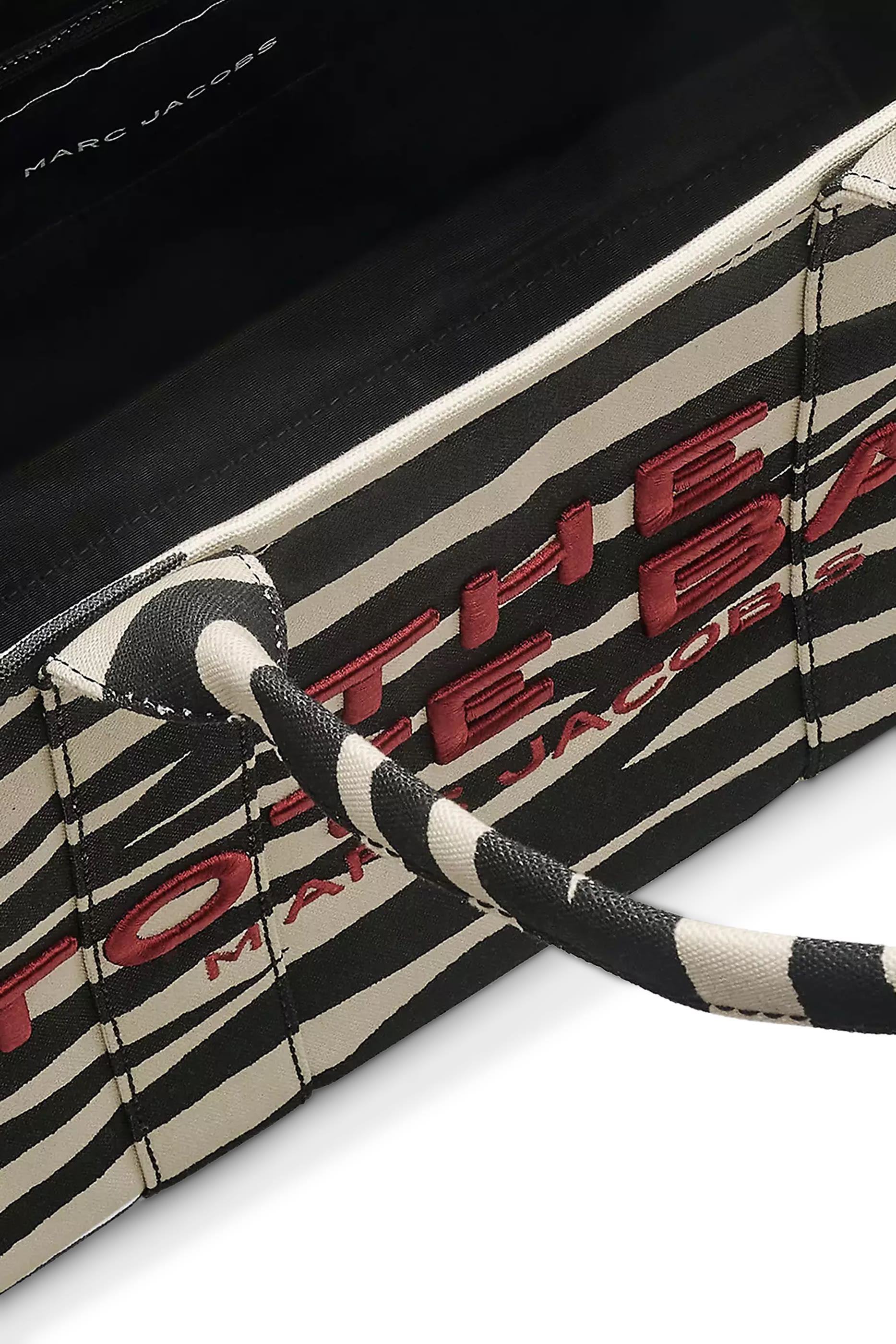 حقيبة يد كبيرة قماش قنب زيبرا