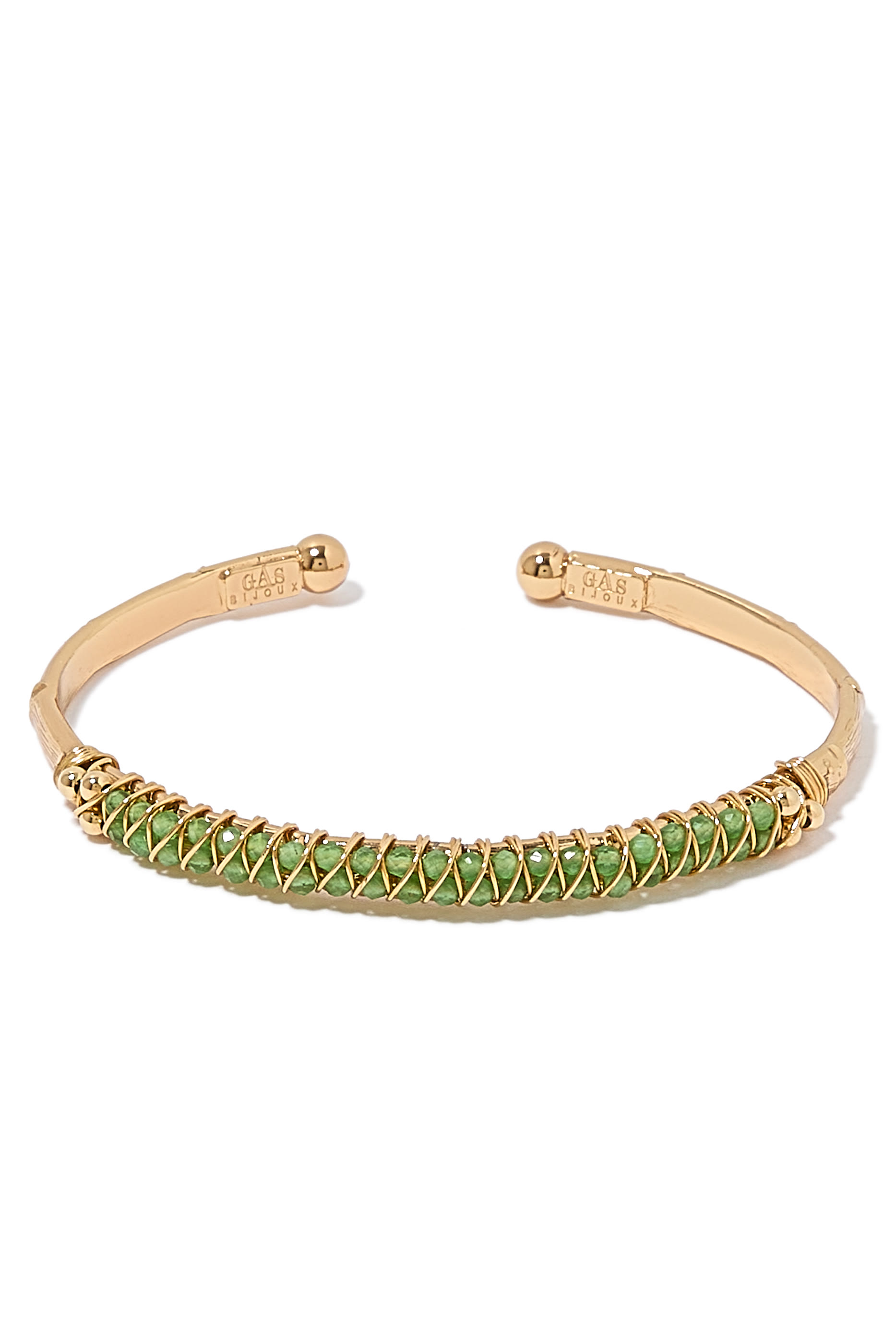 سوار لير مرصع بأحجار كريمة، معدن مطلي بالذهب