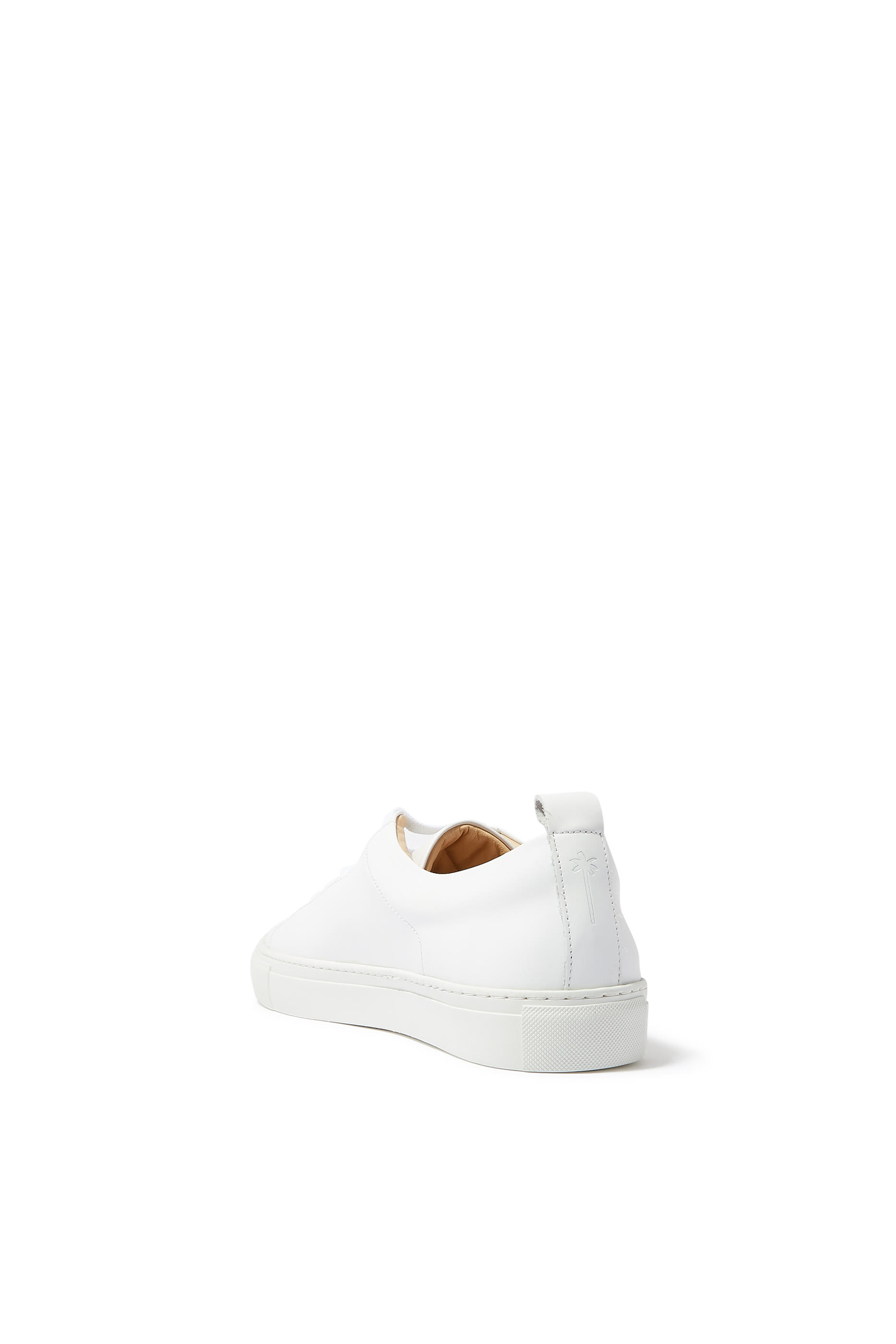 سنيكرز بتصميم كاحل منخفض جلد