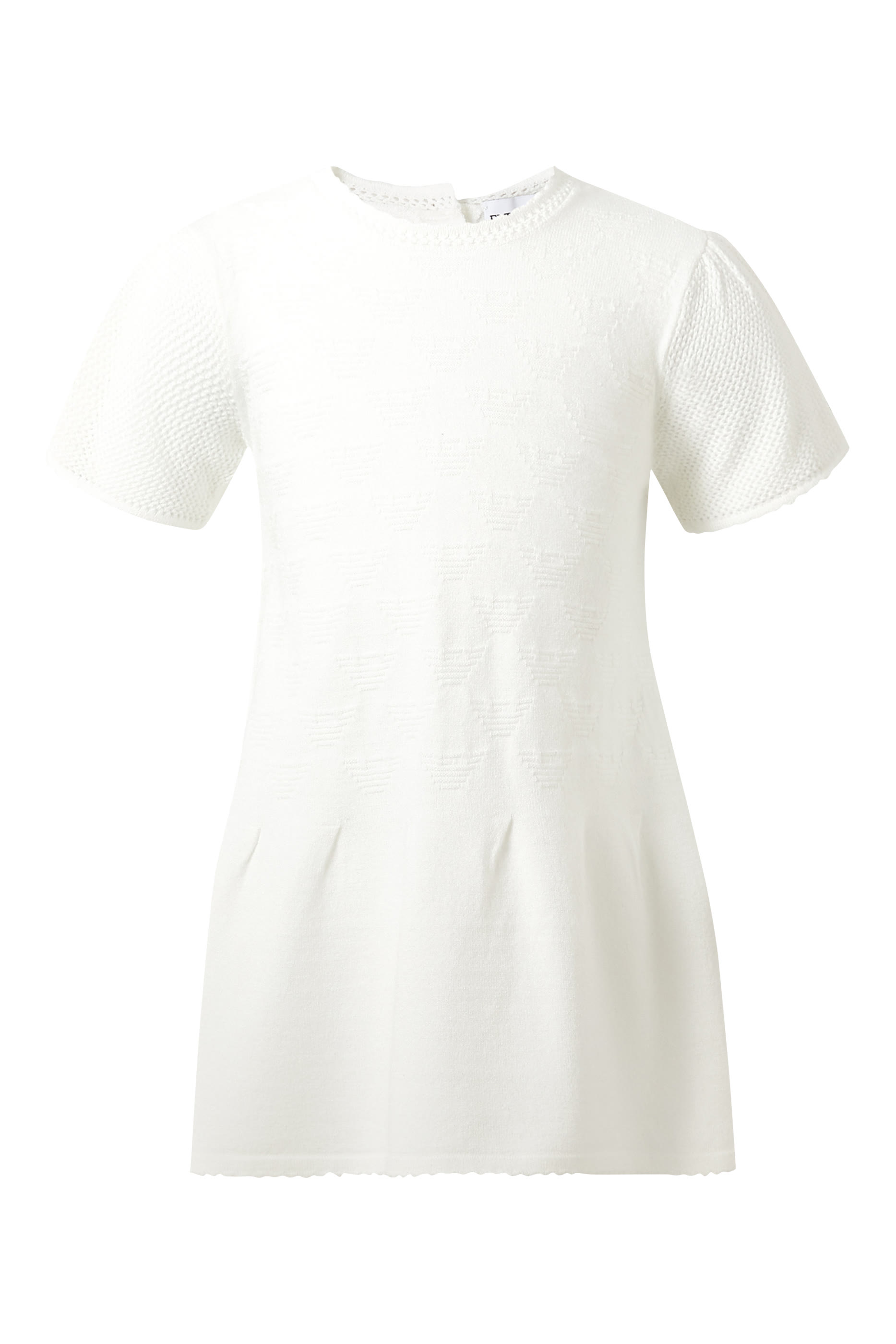 فستان منسوج بشعار الماركة للأطفال