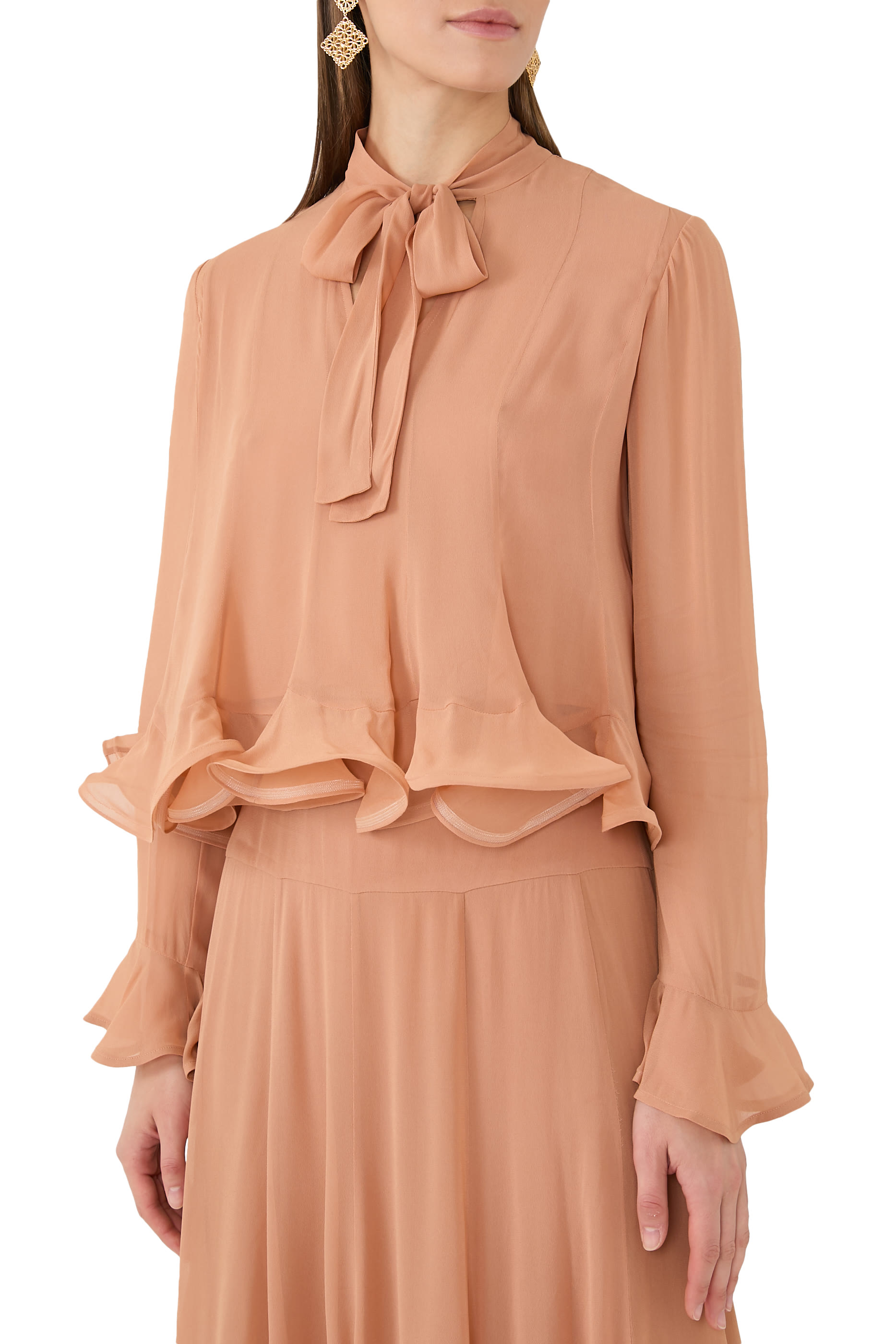 بلوزة ريانون واسعة