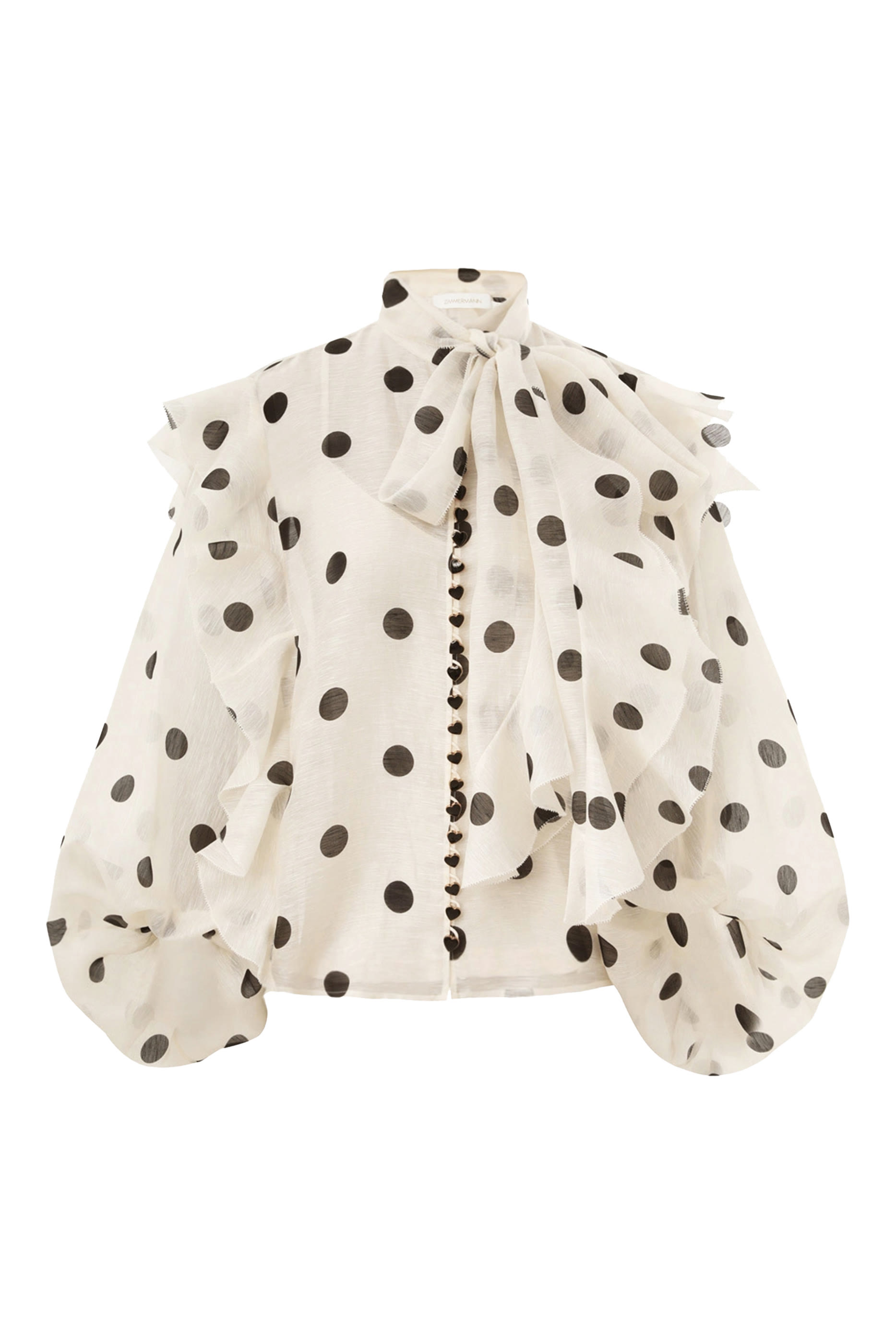 بلوزة كراش بياقة بربطة عنق وكشكش