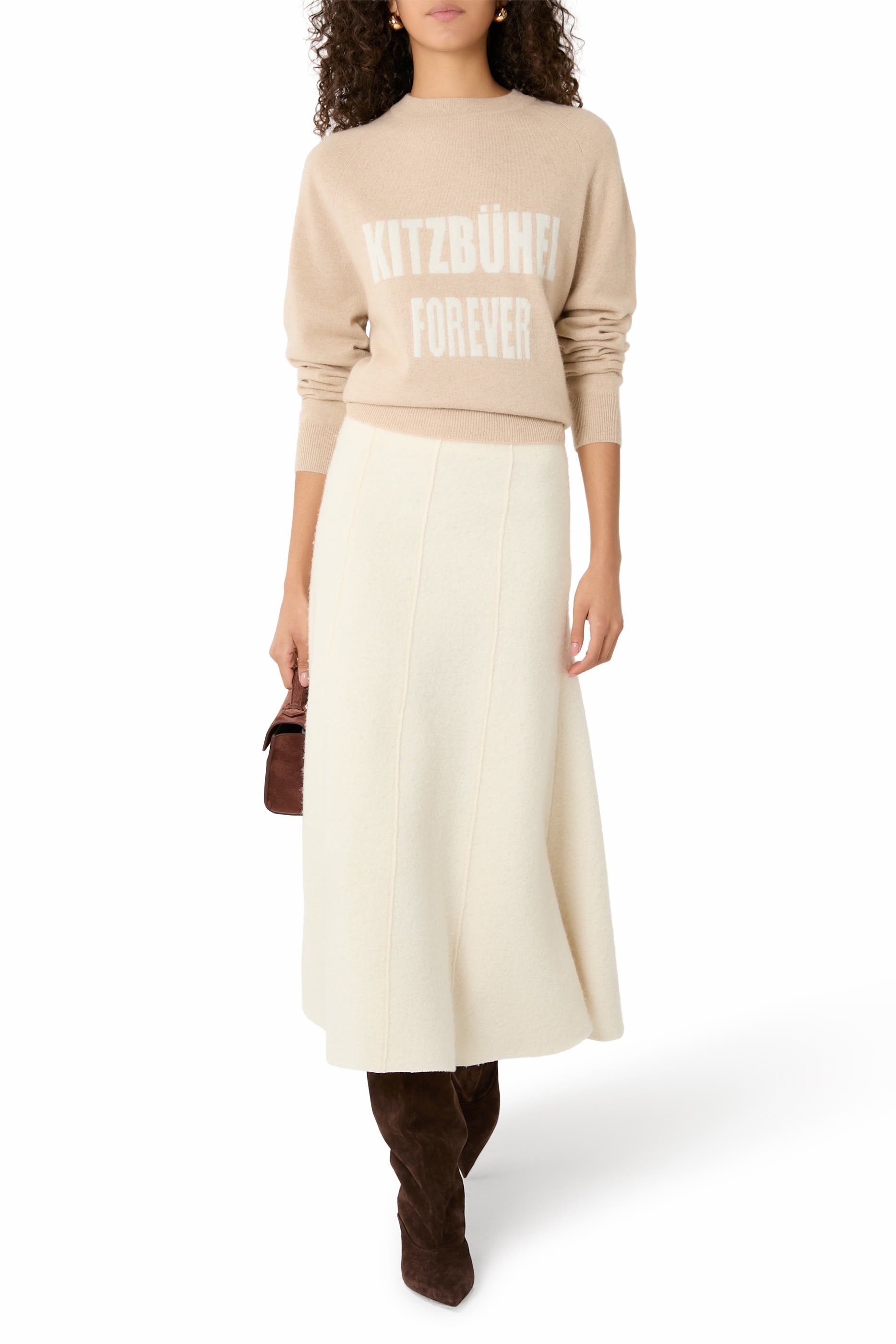 كنزة مورتيز منسوج بياقة ضيقة