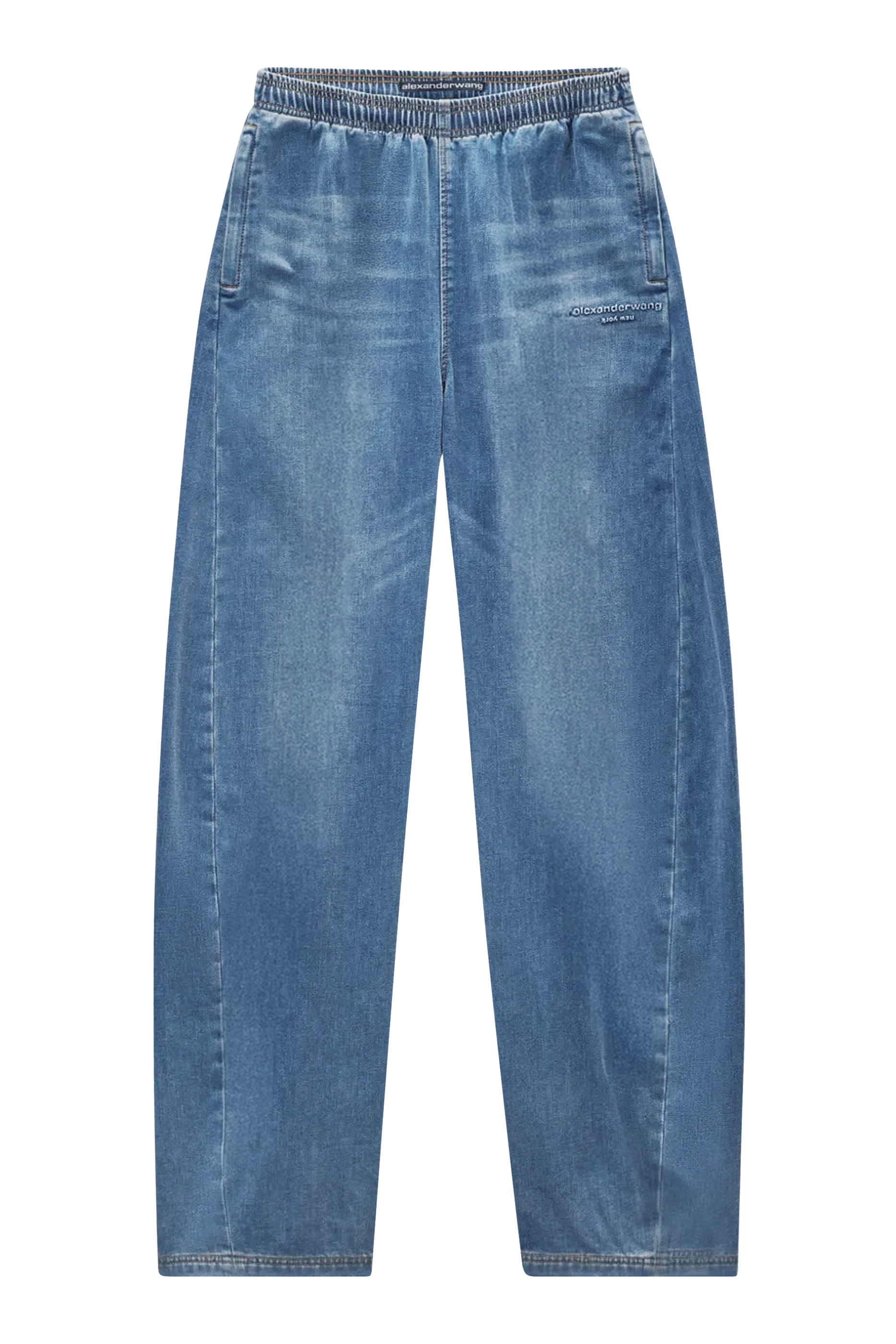 بنطال رياضي بلون باهت دنيم