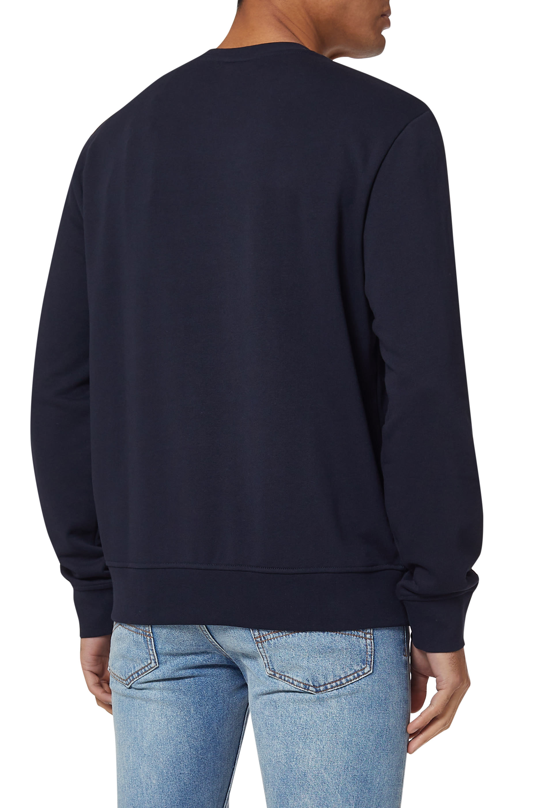 سويت شيرت قطن مزين بشعار الماركة