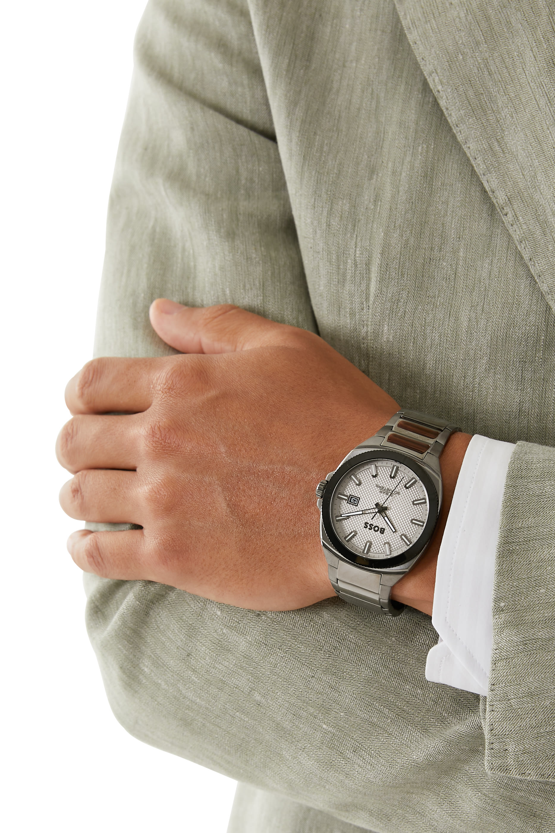 ساعة ووكر بسوار رمادي بحلقات