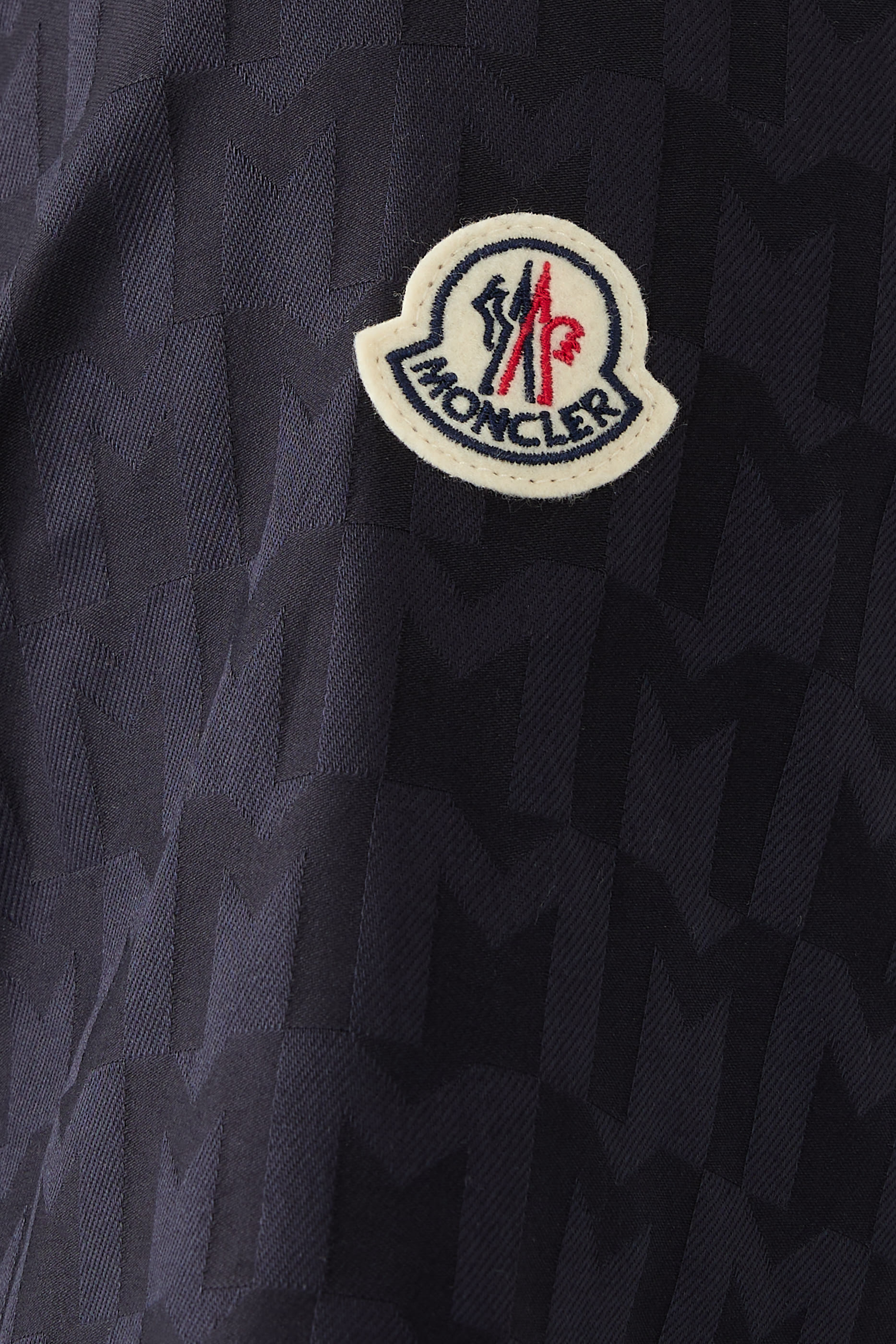 قميص بنقشة حرف شعار الماركة جاكار قطن