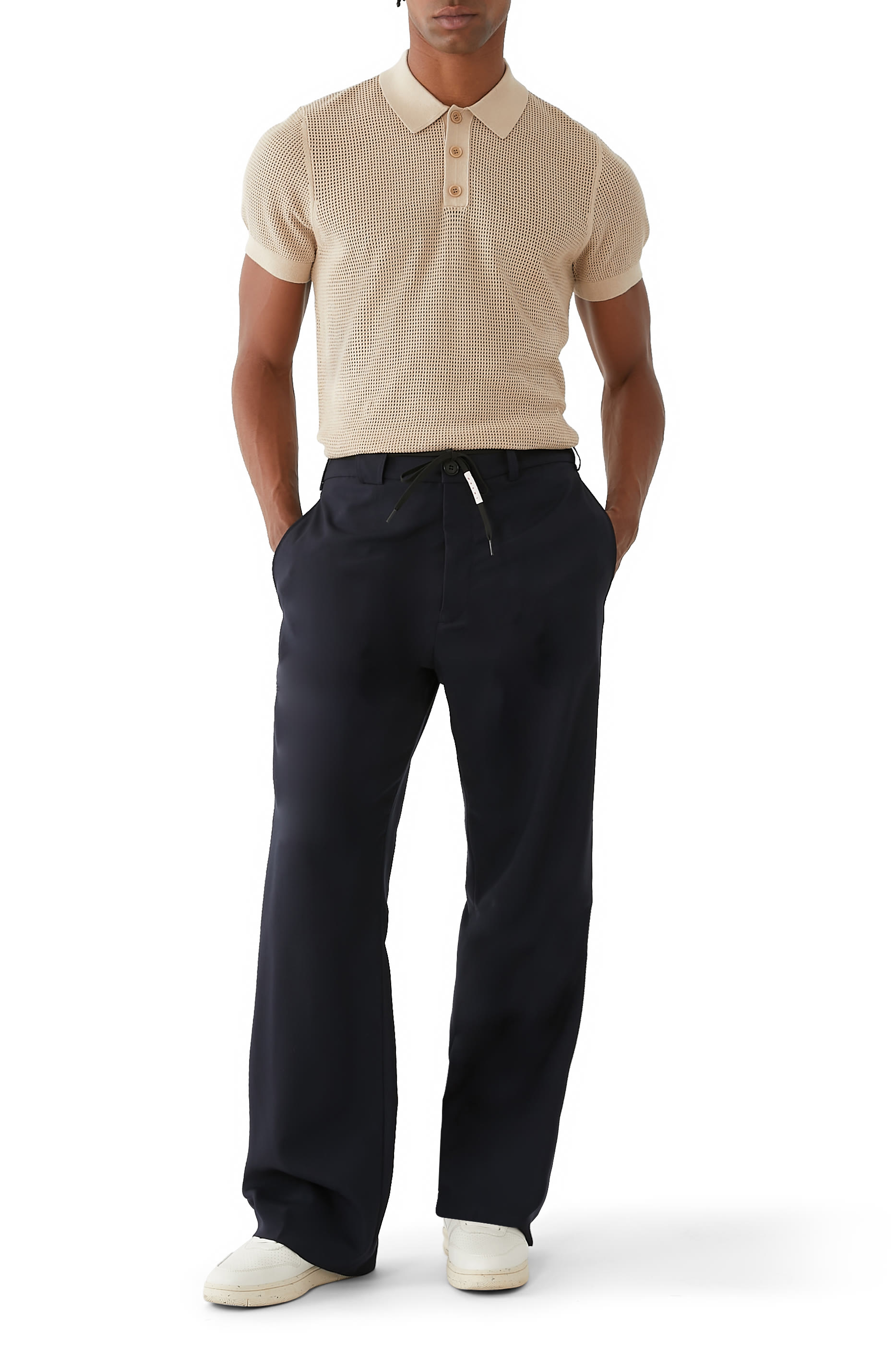 قميص بولو منسوج