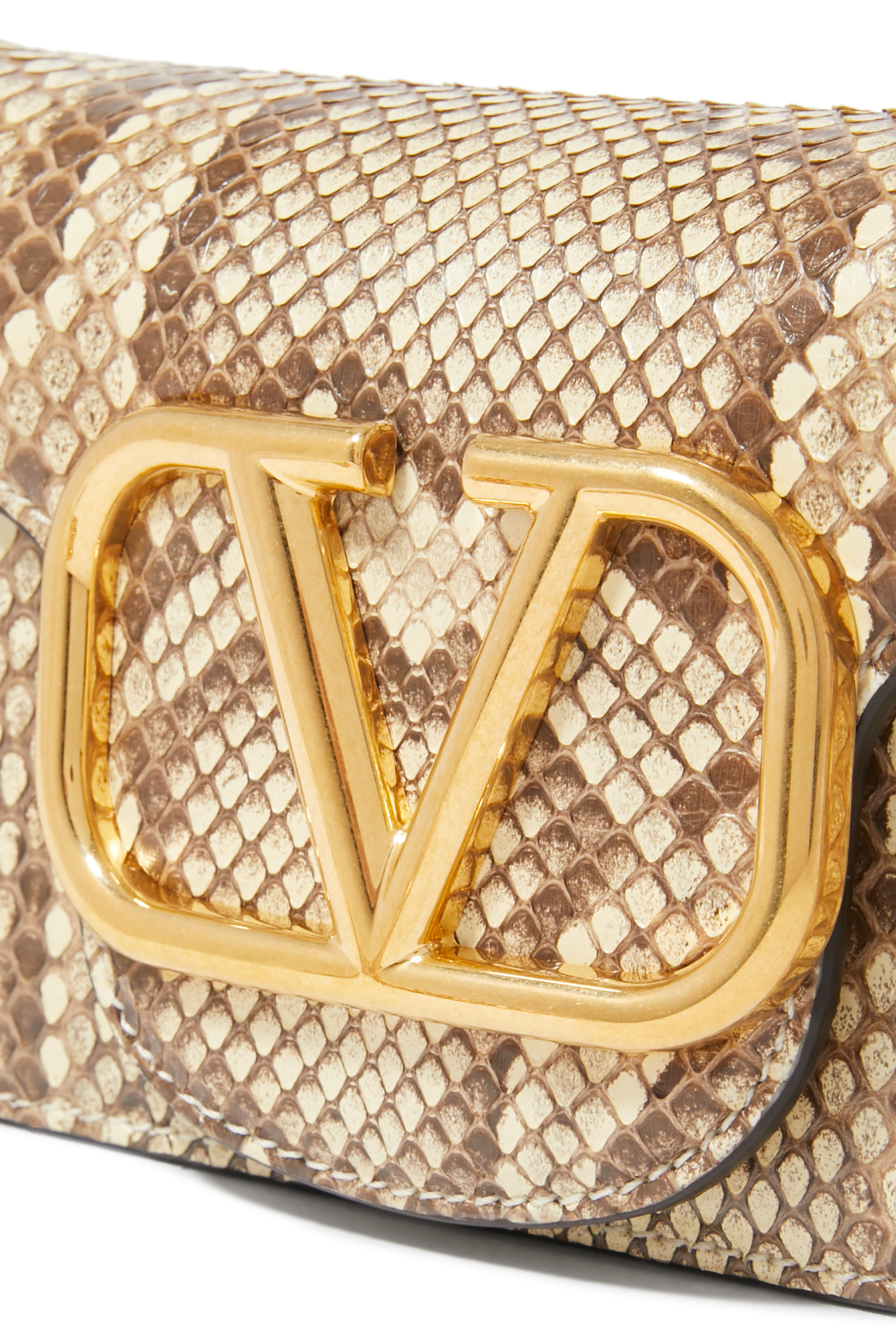 حقيبة كتف لوكو بنقشة جلد أفعى