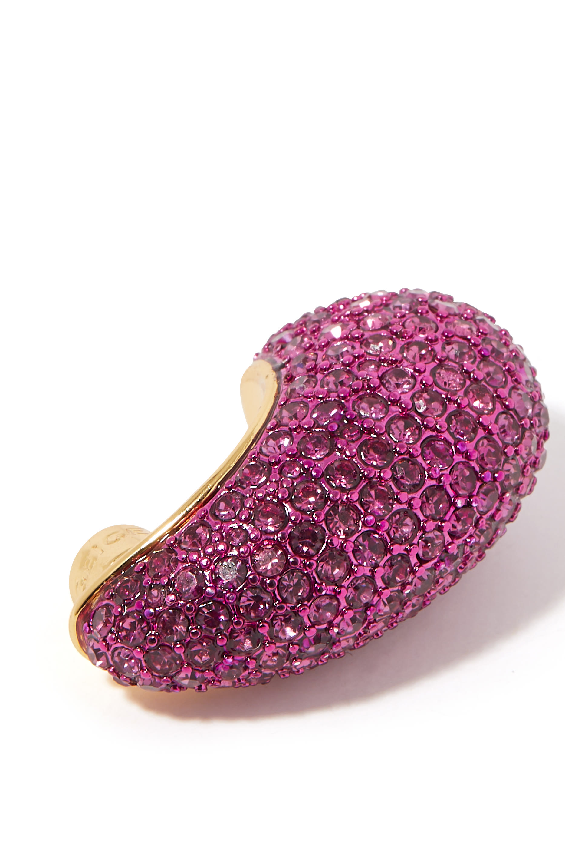 أقراط بتصميم منفوخ بأحجار بافيه