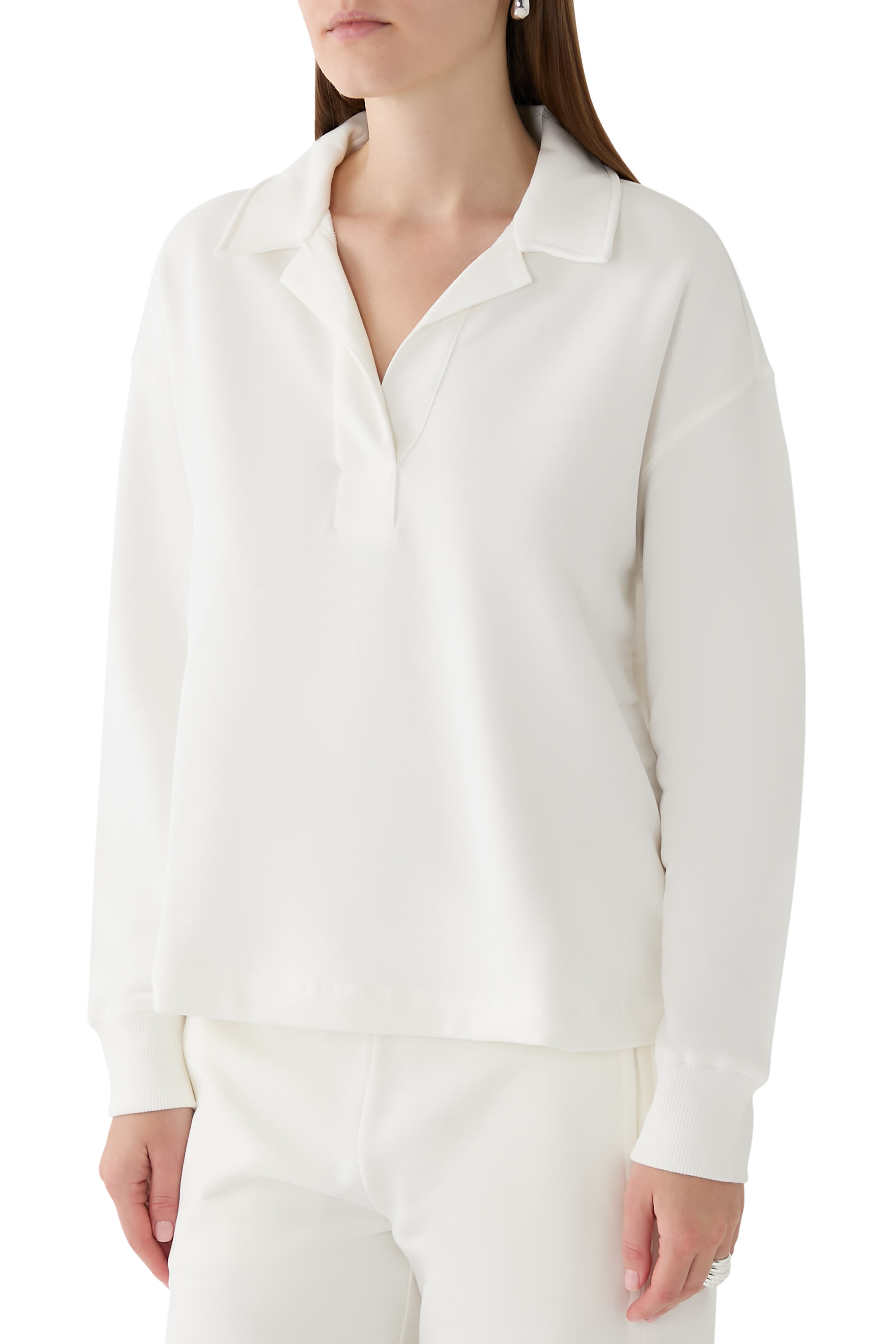 سويت شيرت بياقة للسفر قطن عضوي