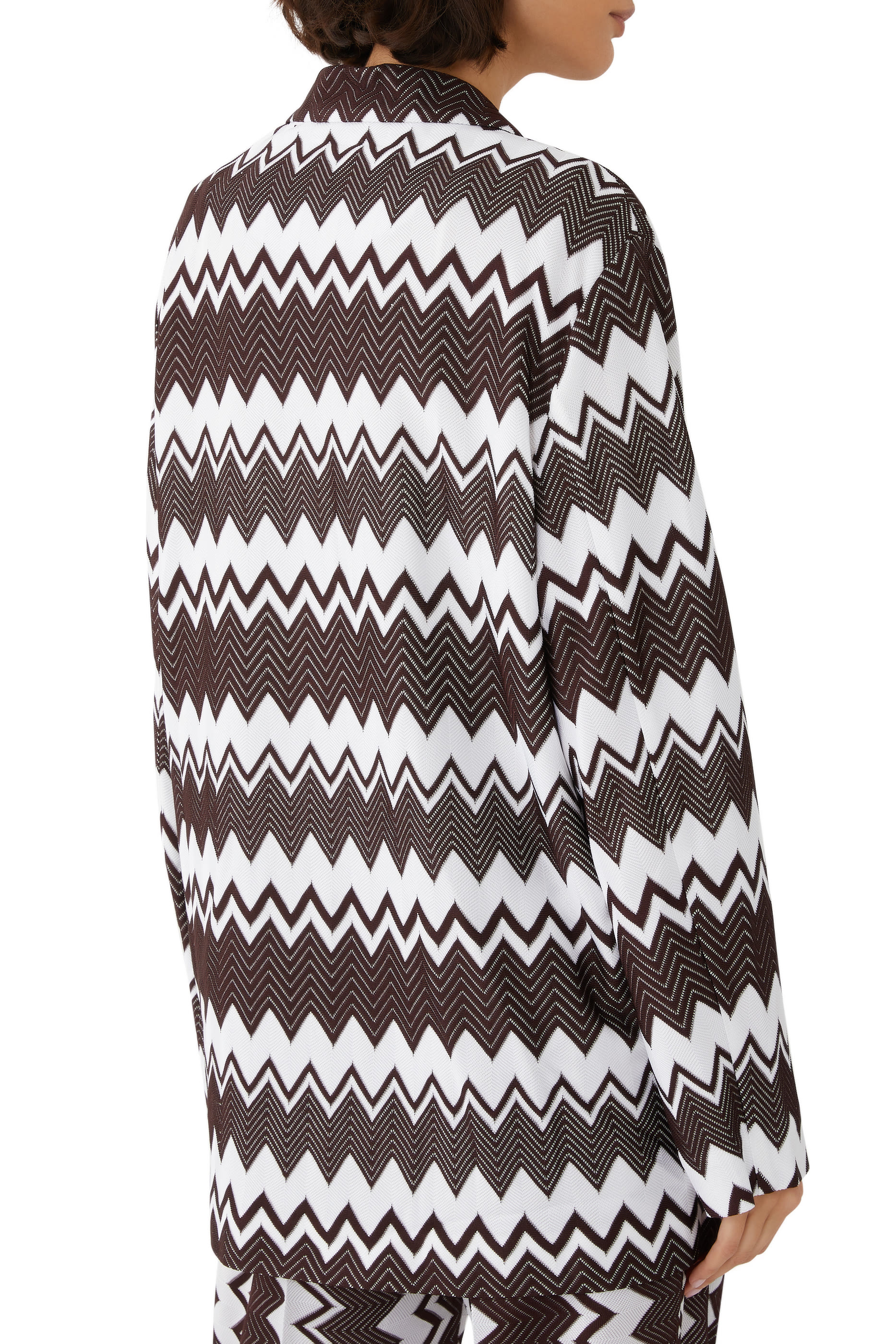 بليزر راشيل بنقشة خطوط متعرجة