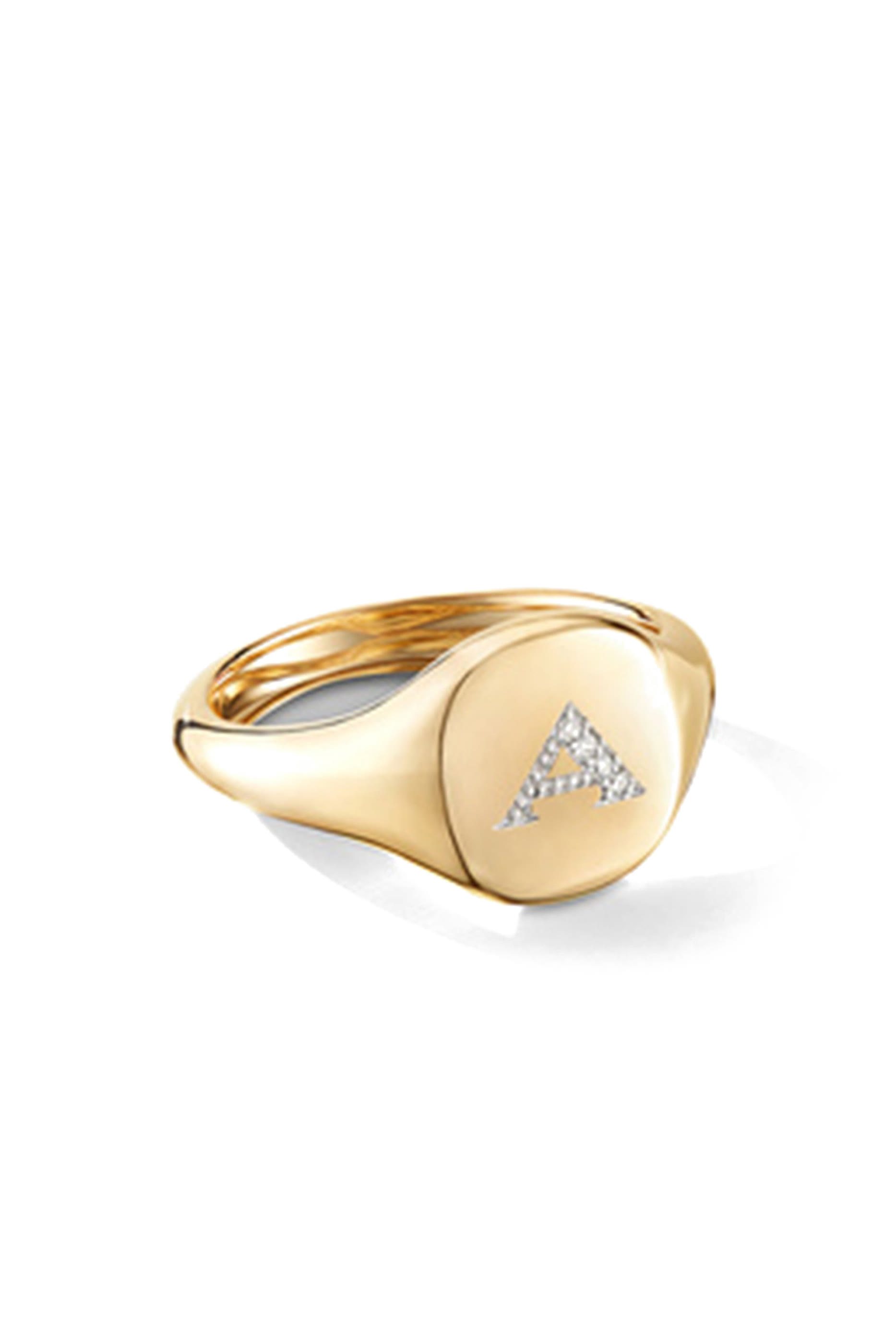 خاتم خنصر ديفيد يورمان صغير بتصميم حرف