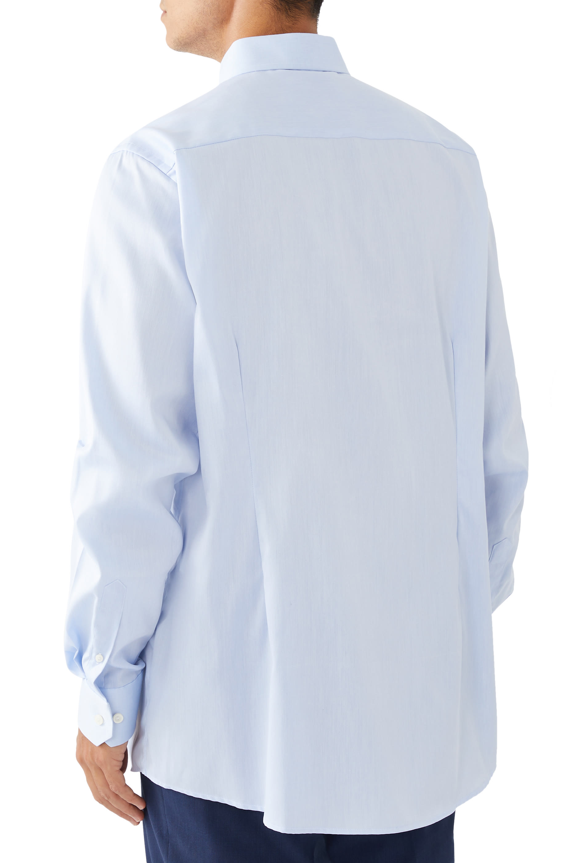 قميص تويل بشعار للماركة