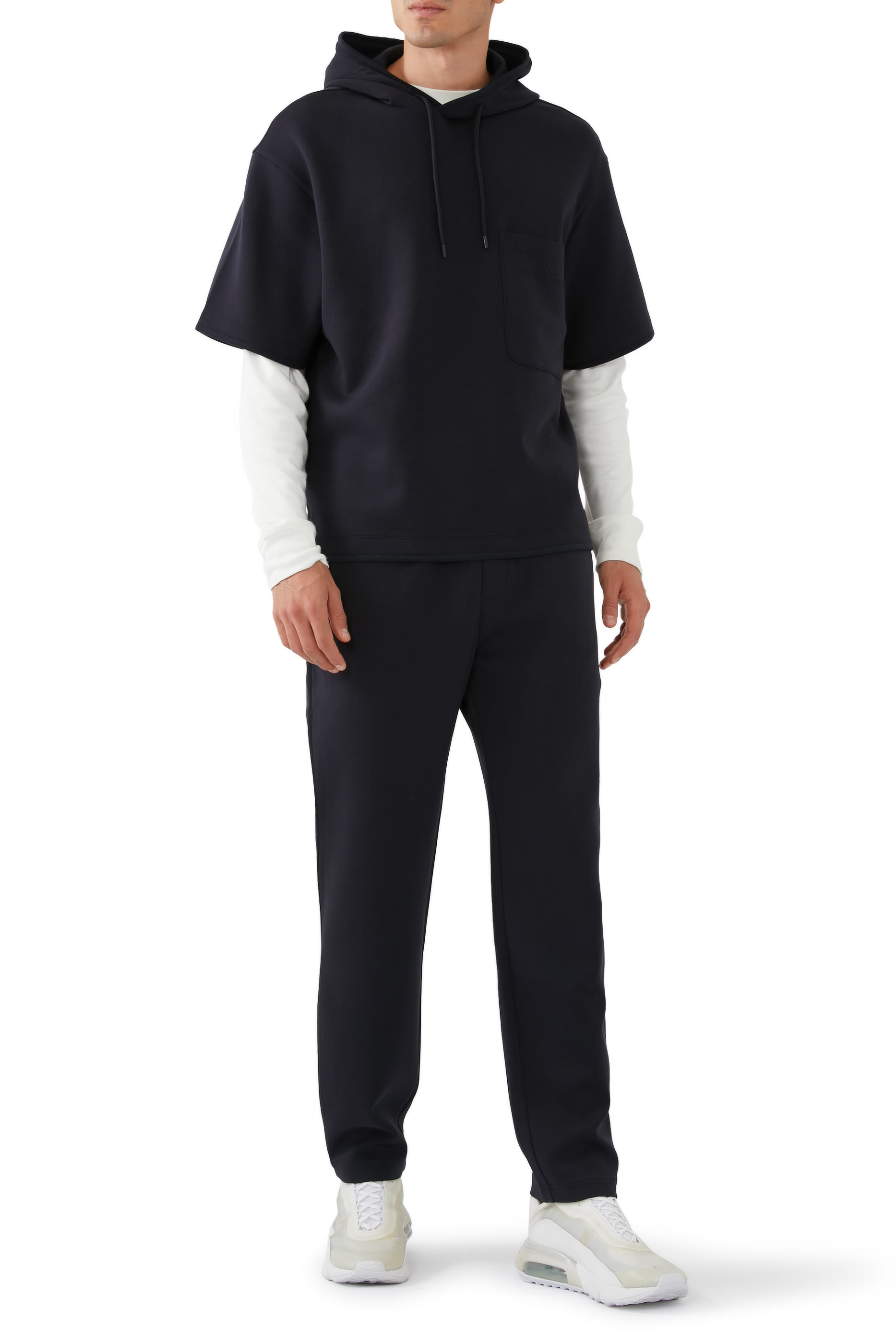 بنطال رياضي بشعار الماركة بحجم صغير جيرسيه مزدوج