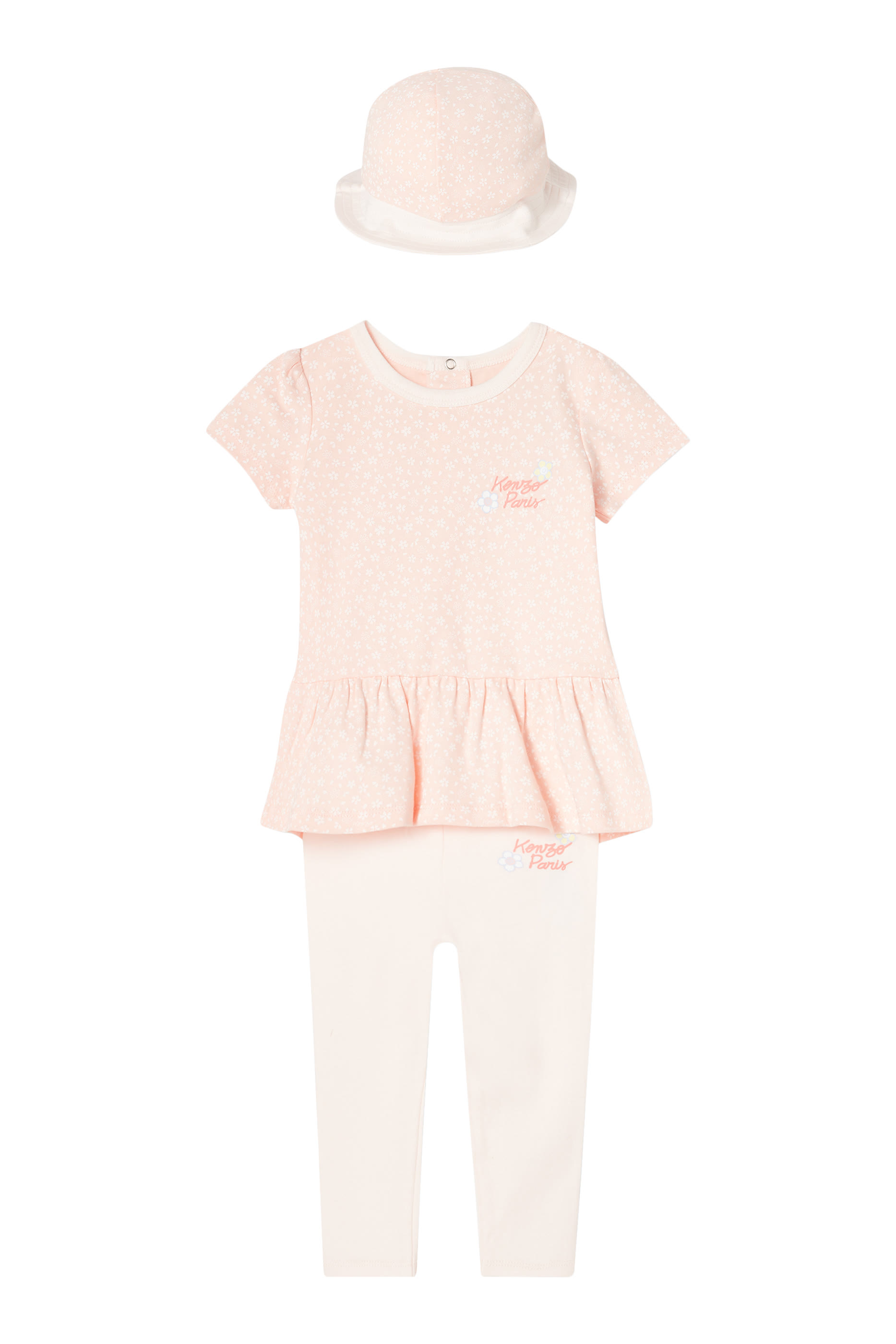 طقم فستان بشعار الماركة للأطفال