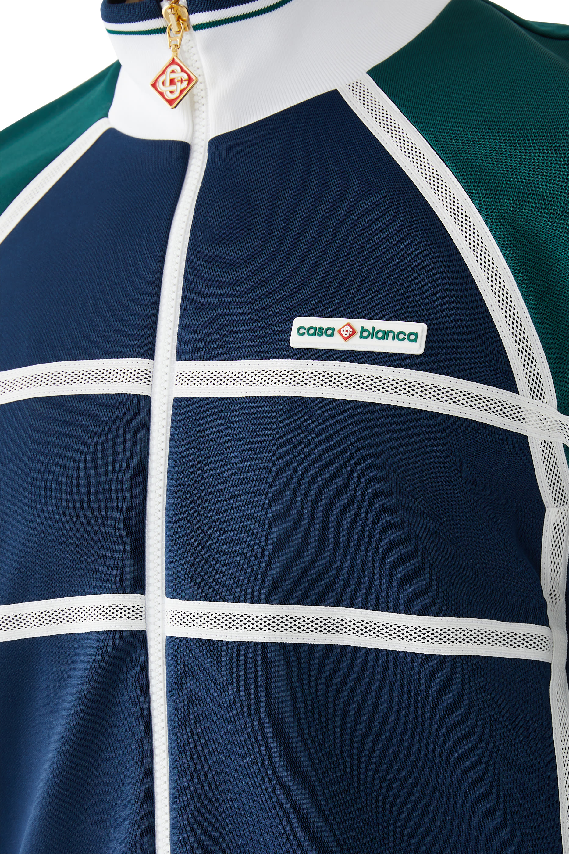 جاكيت رياضي بأشرطة قماش شبكي