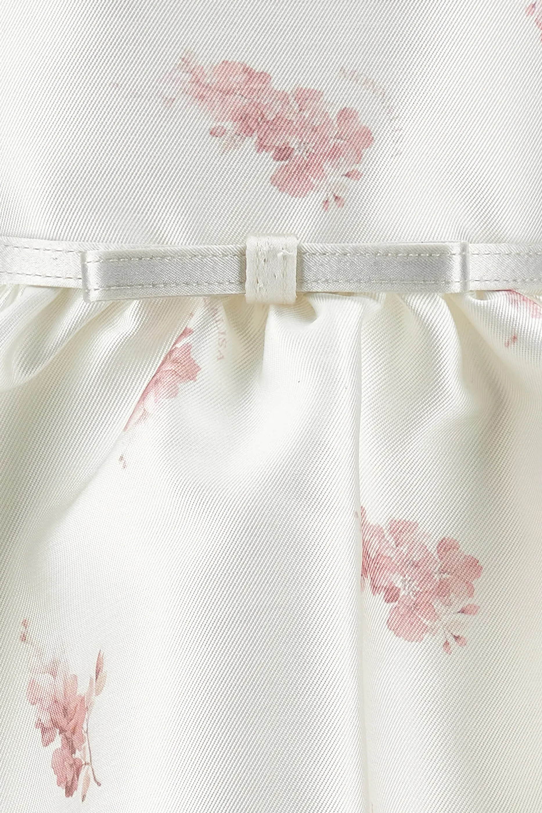 فستان بحزام ونقشة زهور للأطفال