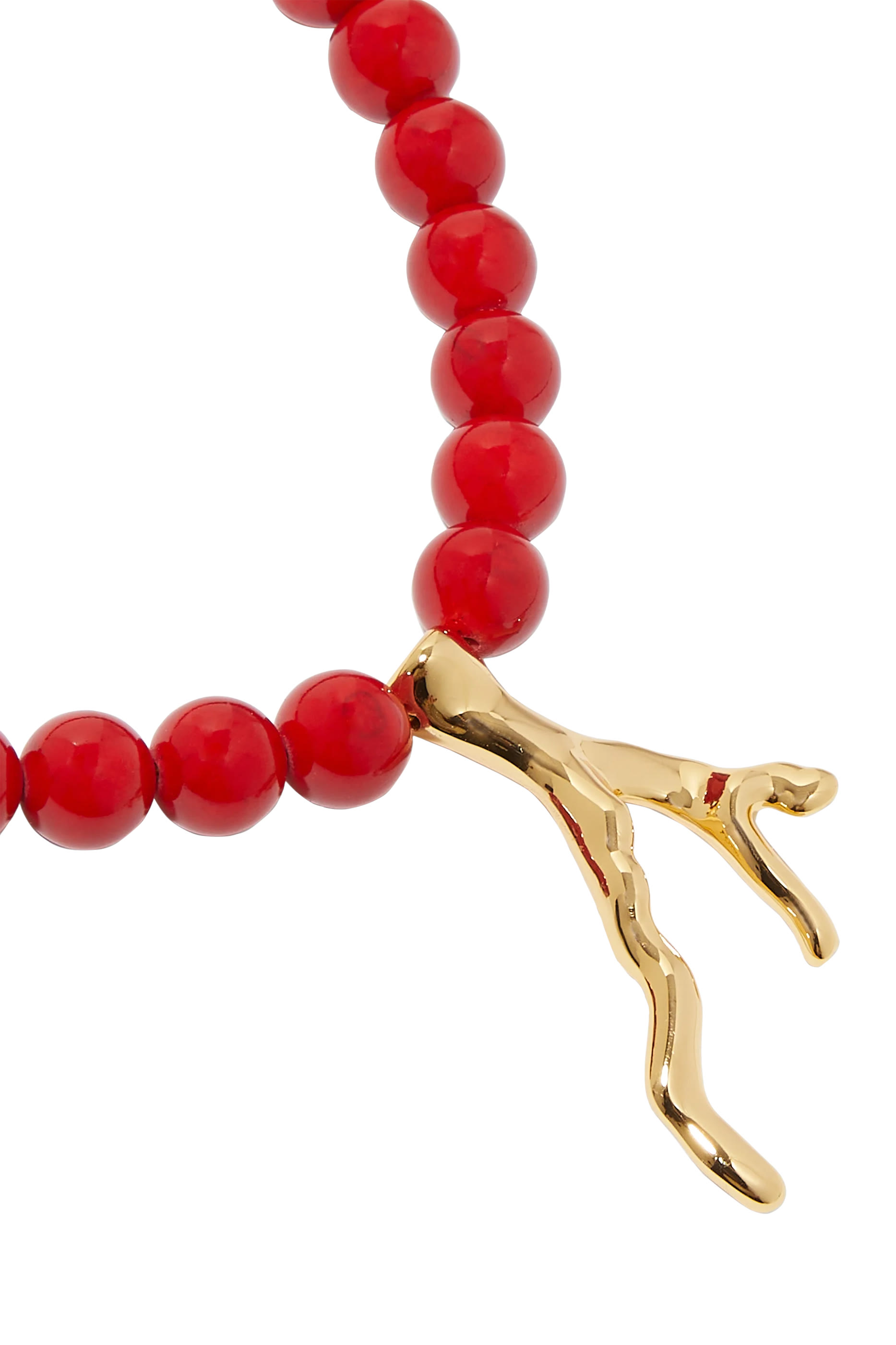 قلادة بلؤلؤ ودلاية بتصميم مرجان