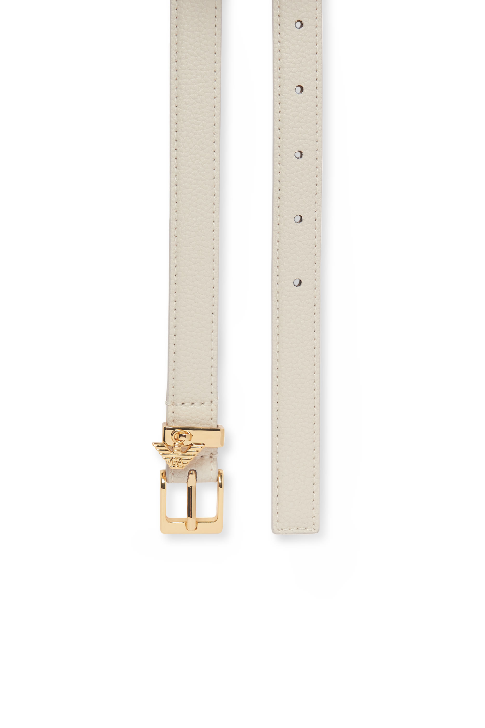 حزام بشعار الماركة جلد بنقشة جلد الغزال