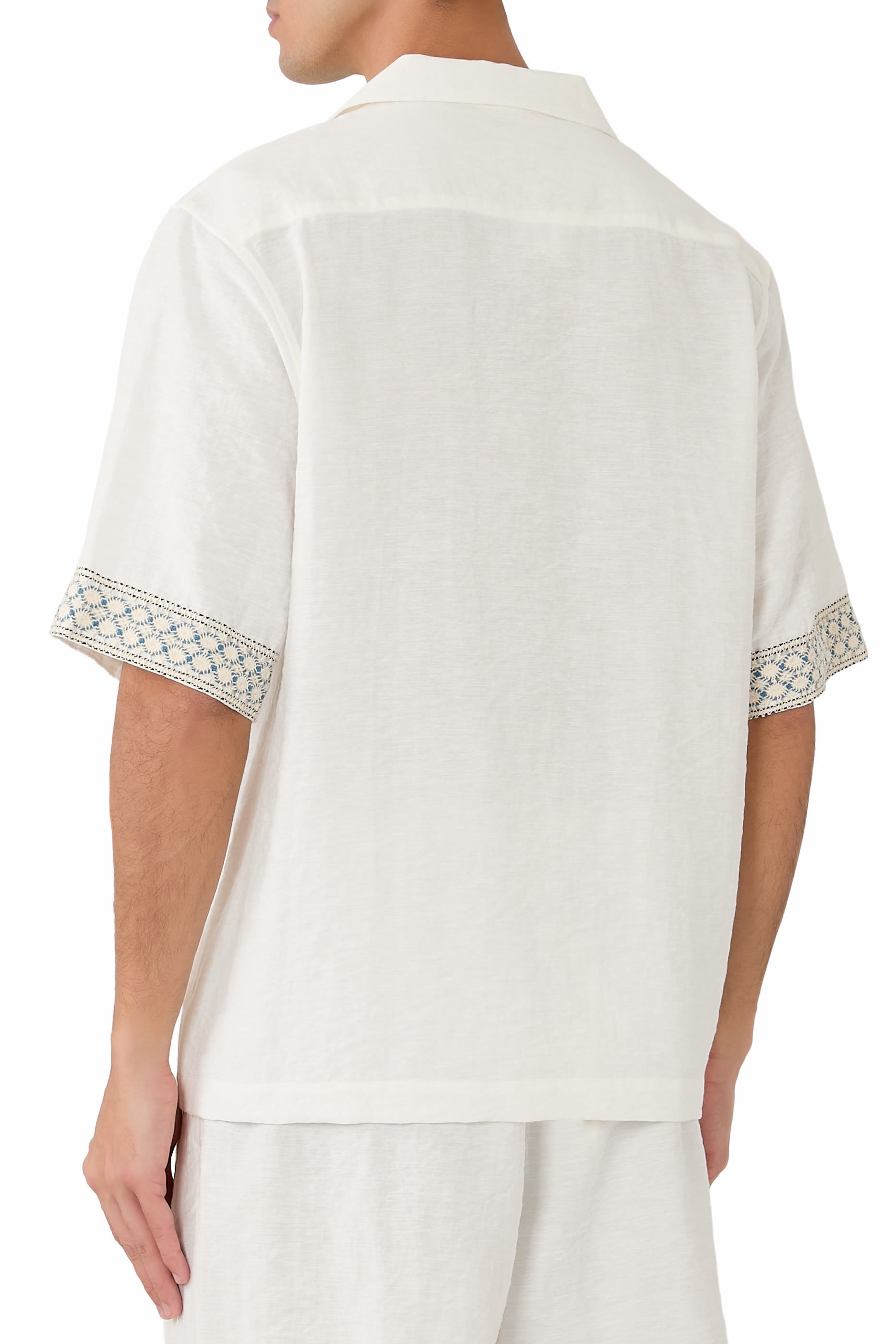 قميص بولينج بحافة كروشيه