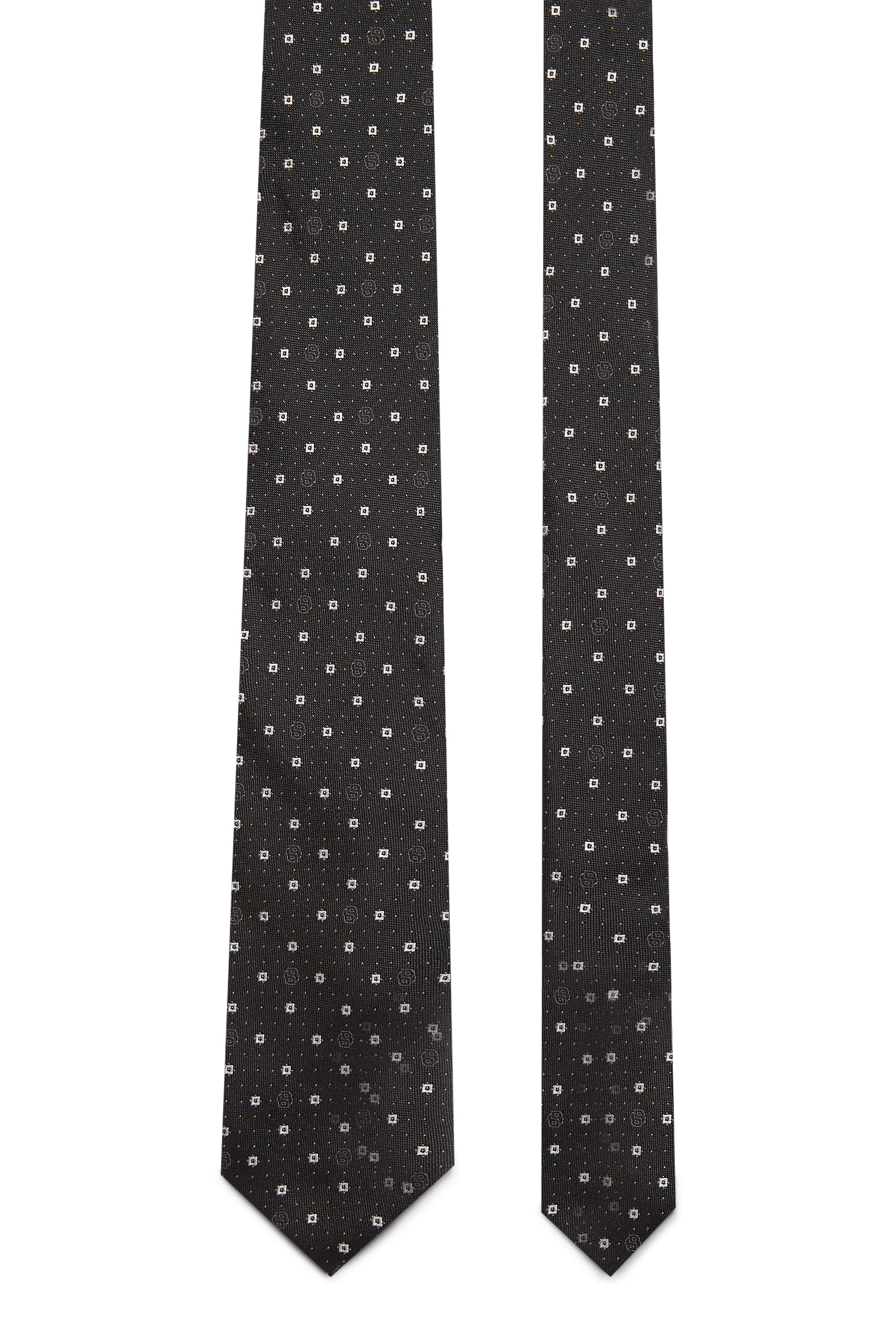 Jacquard Pattern Silk-Blend Tie