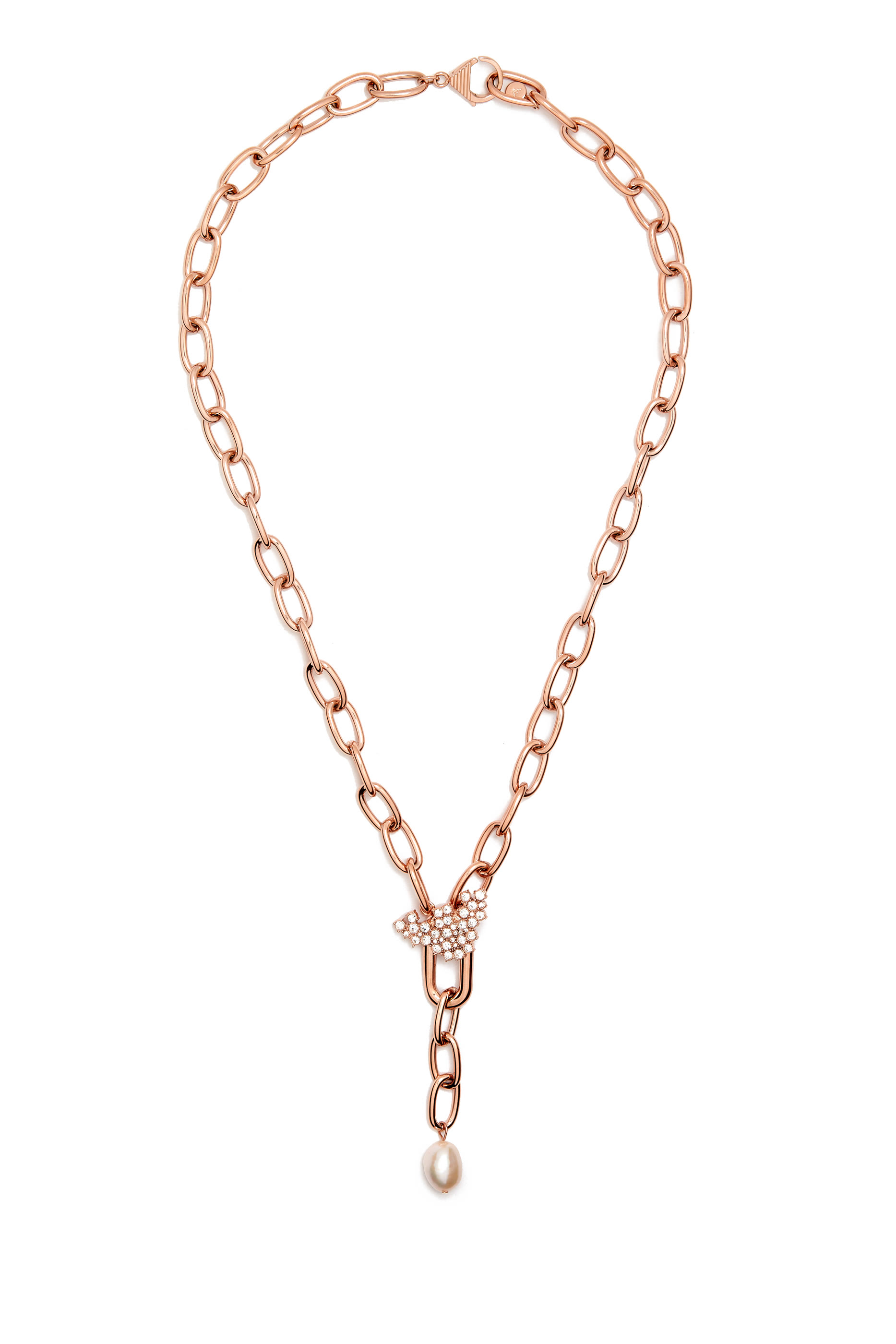 قلادة بتصميم حرف Y مزينة باللؤلؤ