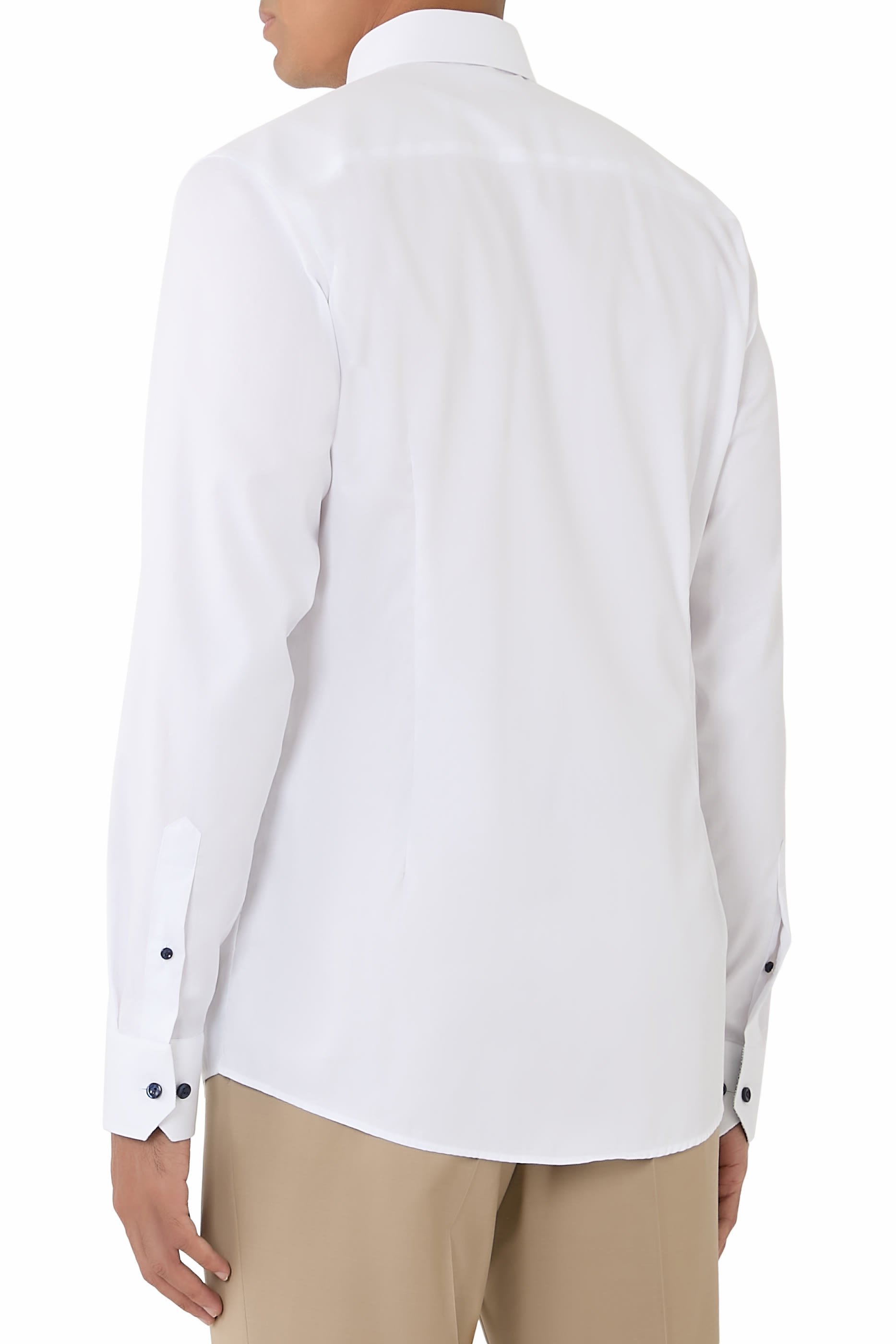 قميص بنقشة هندسية تويل مميز للماركة 