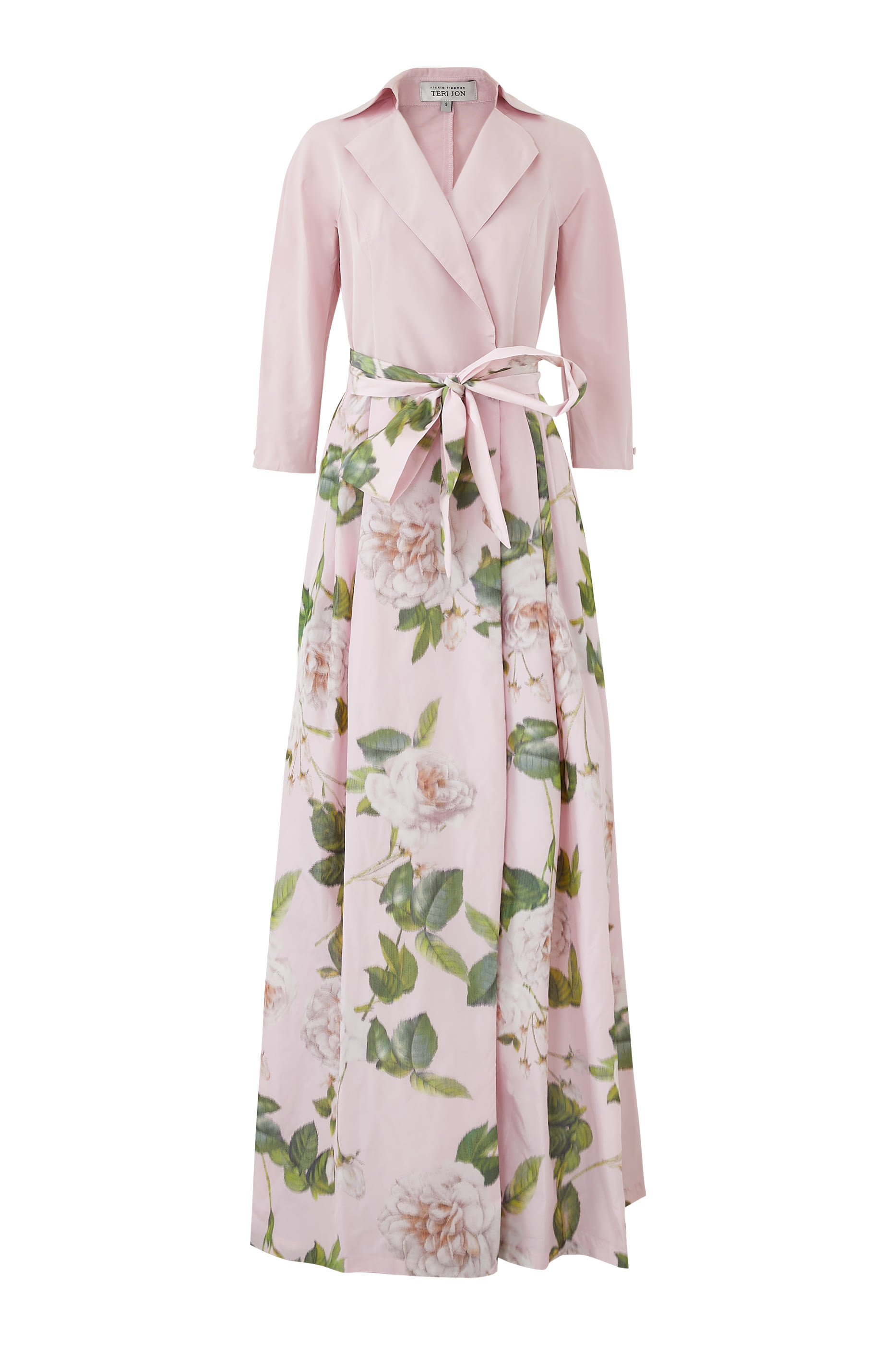 فستان بتصميم قميص بنقشة زهور تفتا