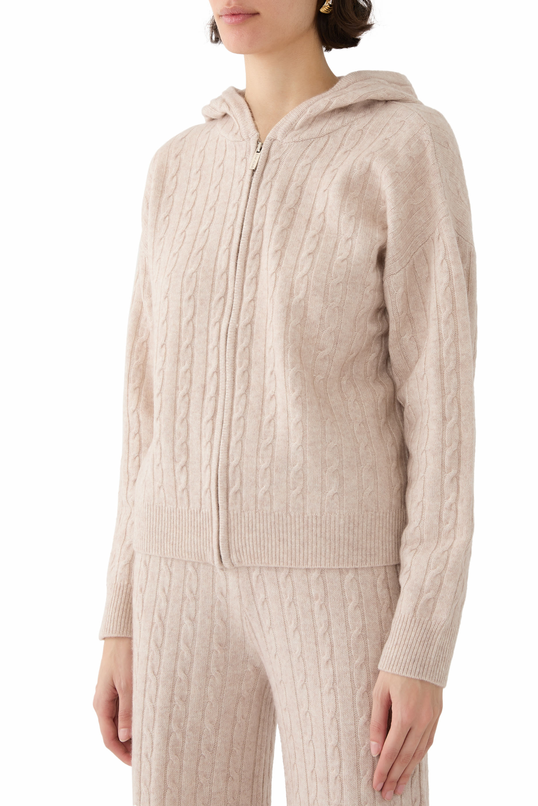 كارديجان بسحاب نسيج بغرزة الضفيرة