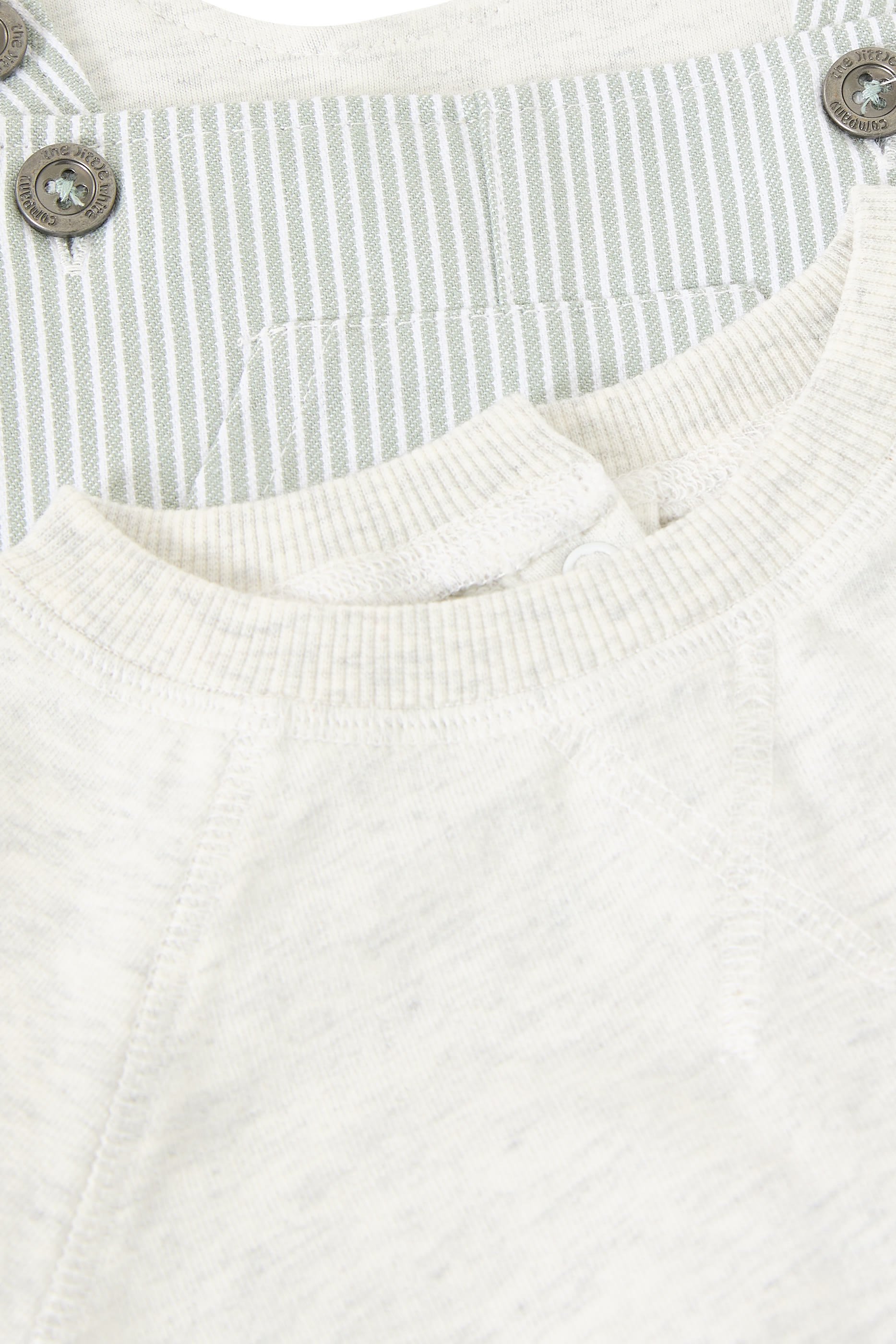 طقم سويت شيرت ودنغري مخطط تويل للأطفال