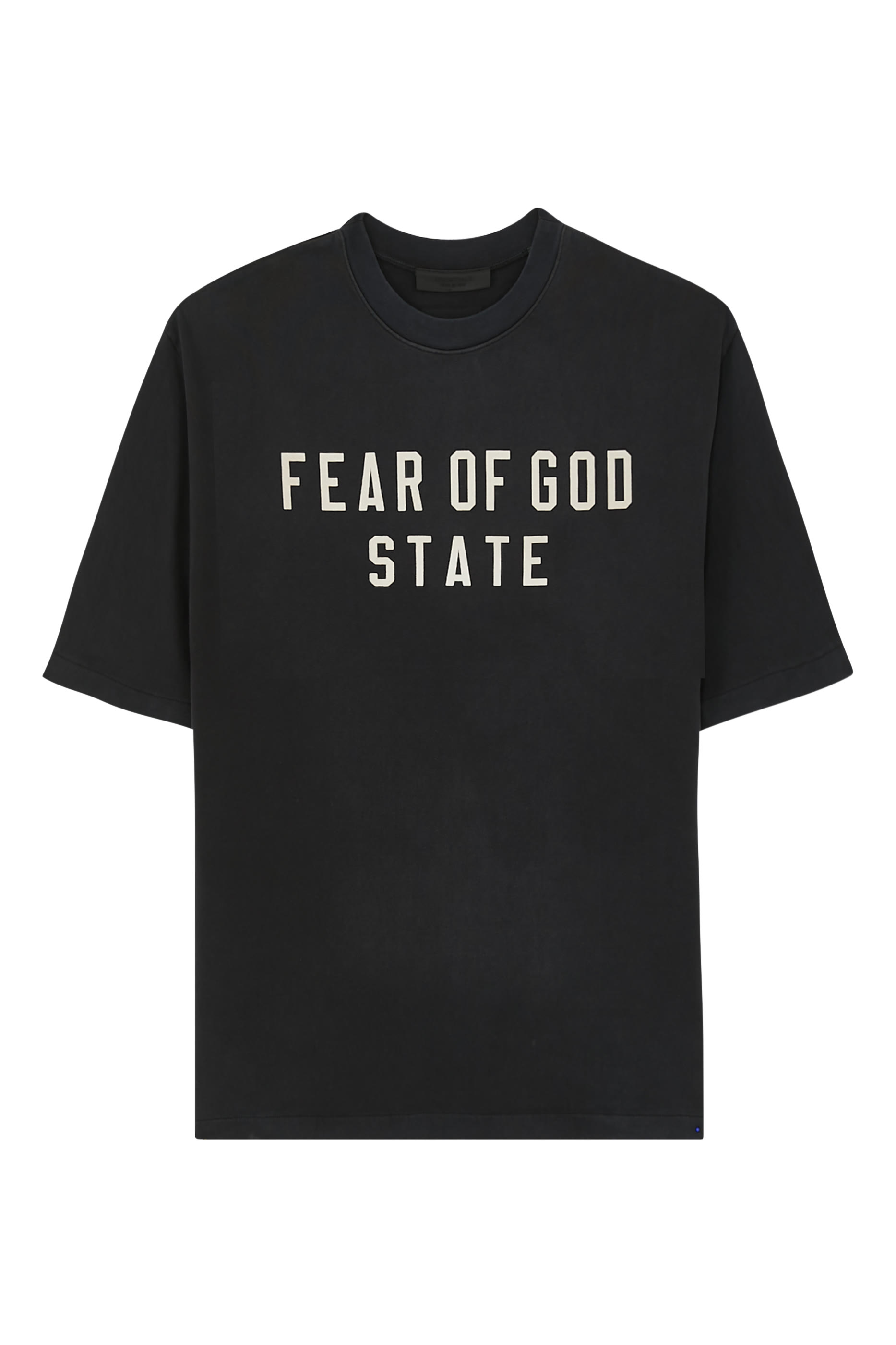 تيشيرت بياقة ضيقة قطن ثقيل