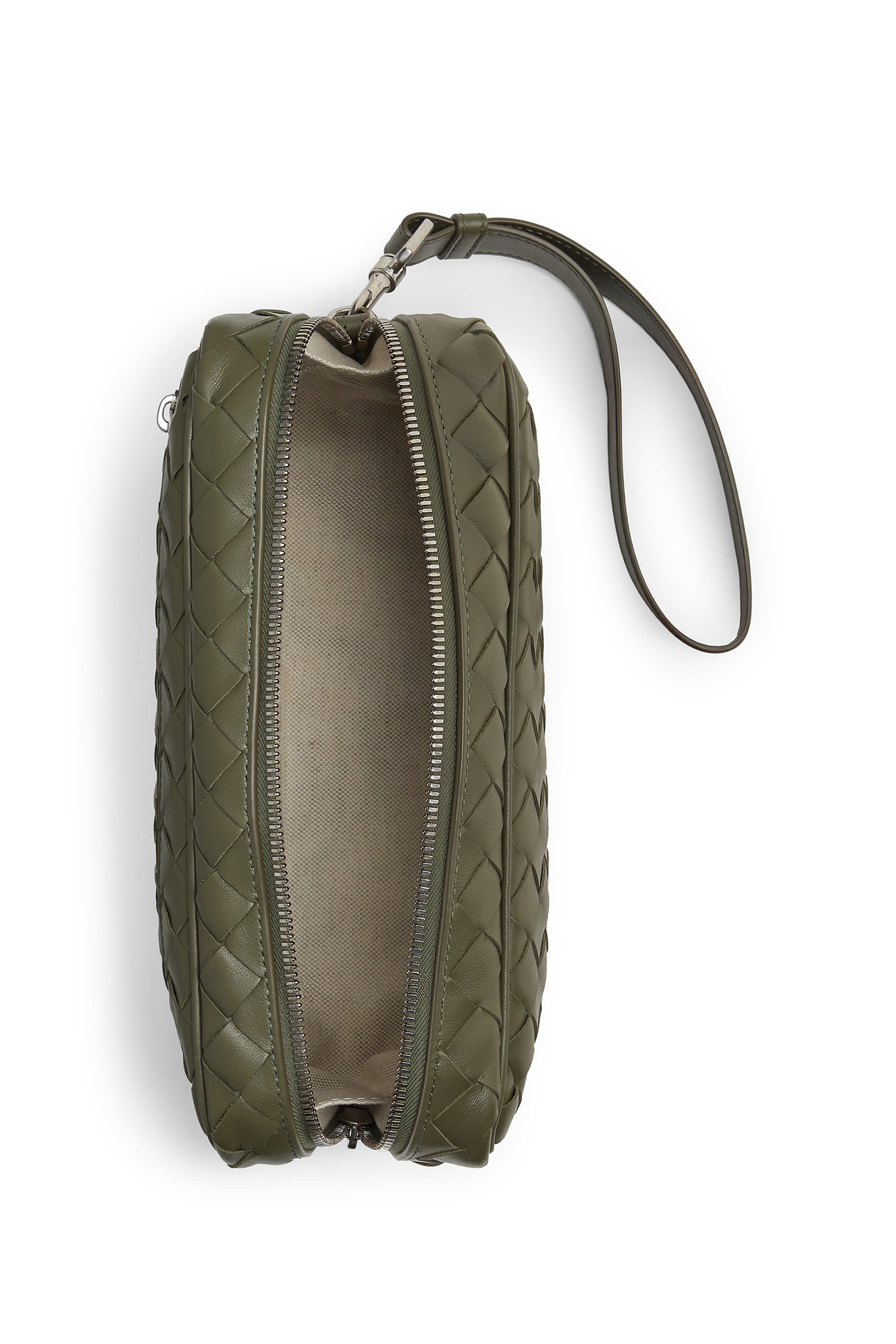 حقيبة صغيرة بتصميم مجدول بحمالة معصم