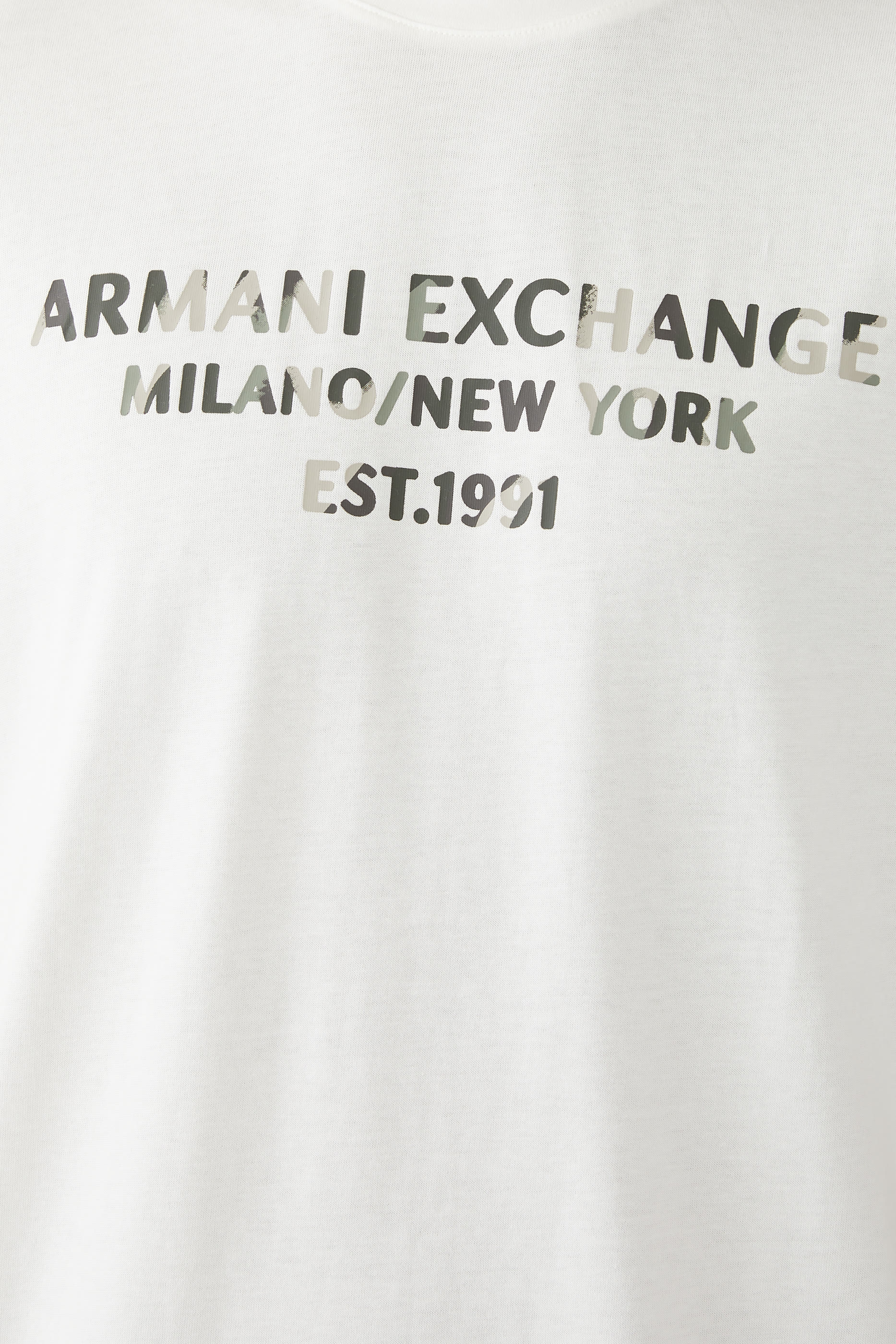 تيشيرت ايه اس في بشعار الماركة بتصميم مموه قطن