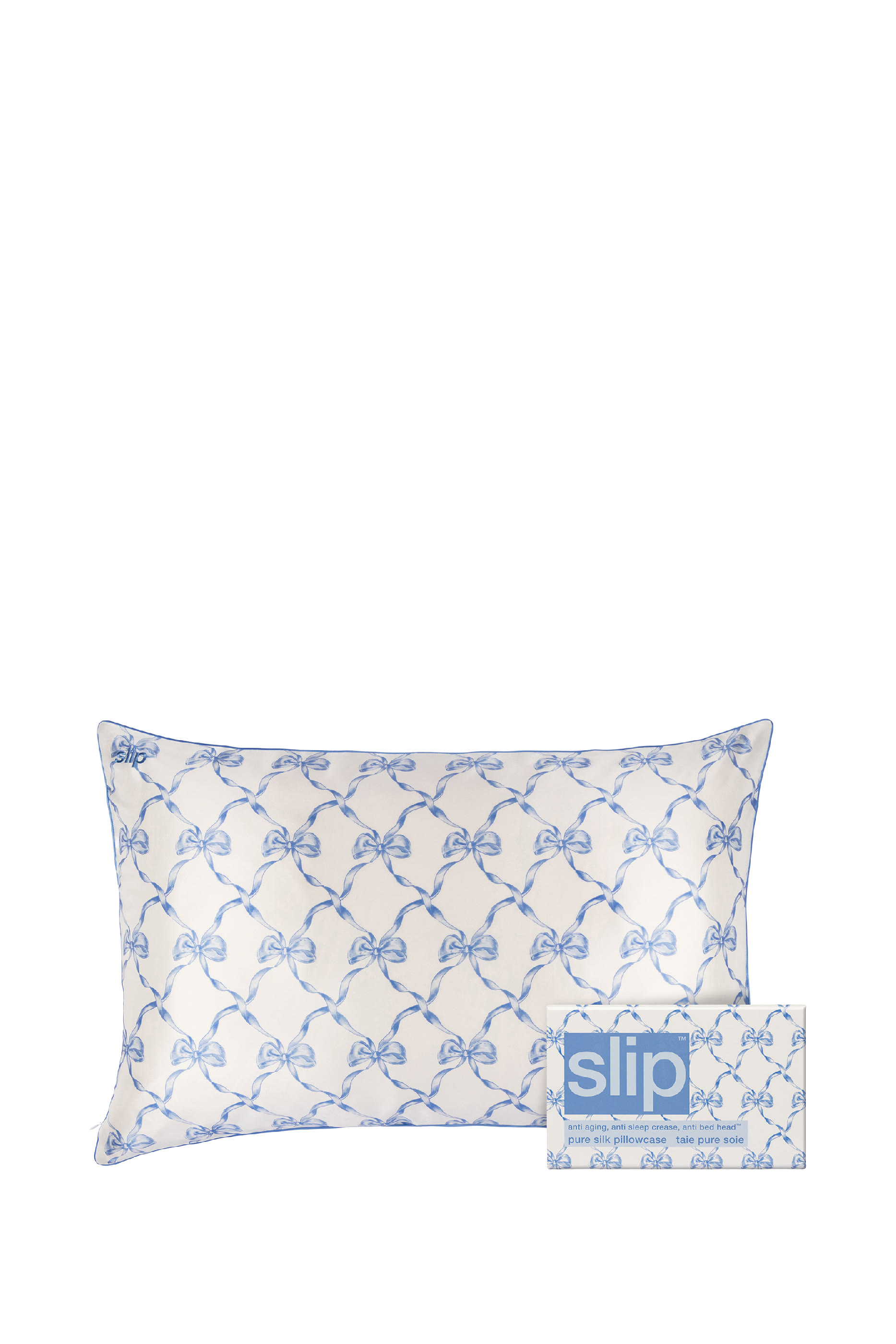 غطاء وسادة بنقشات فيونكة بحجم كوين بسحاب