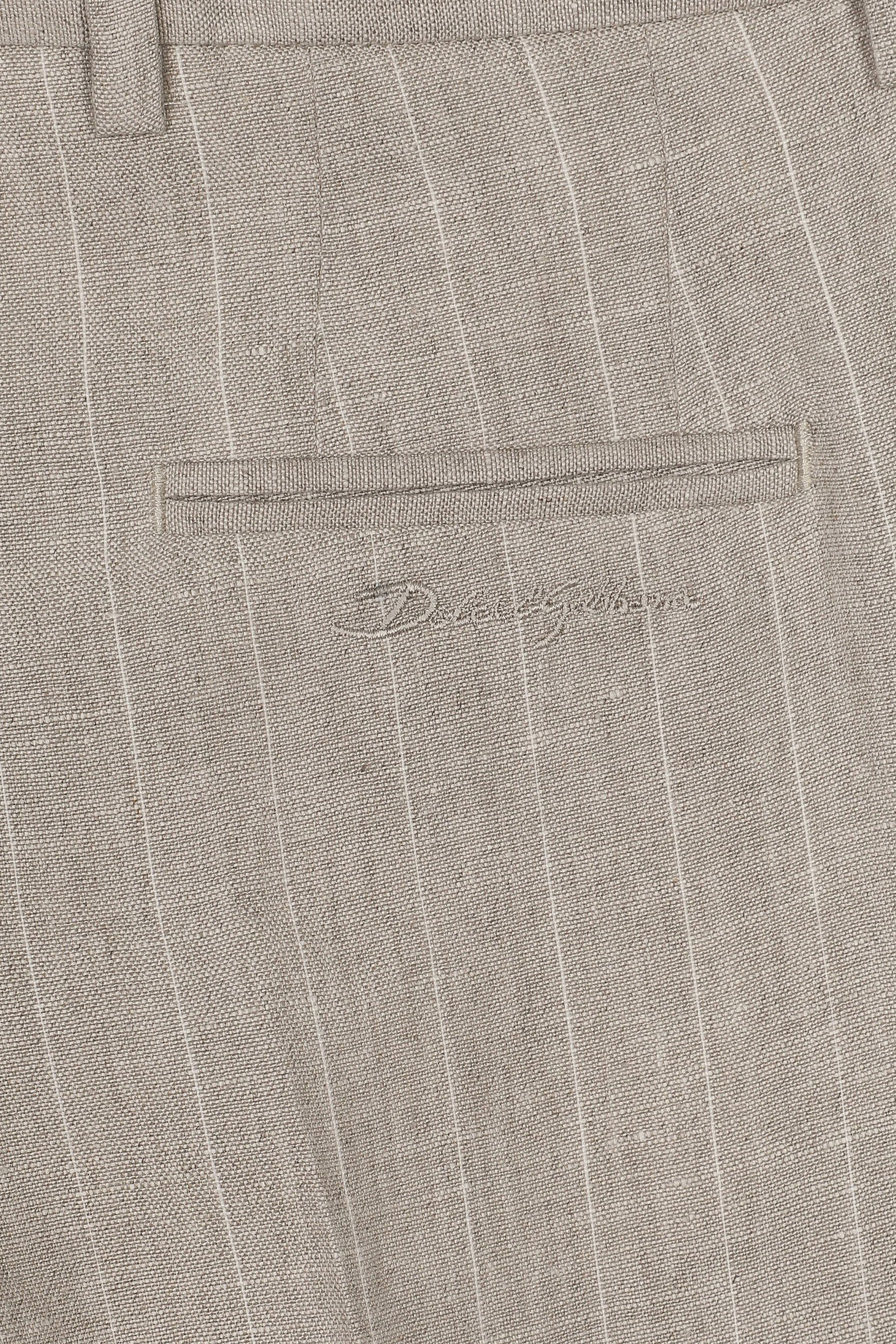 بنطال كلاسيكي كتان بنقشة مخططة للأطفال