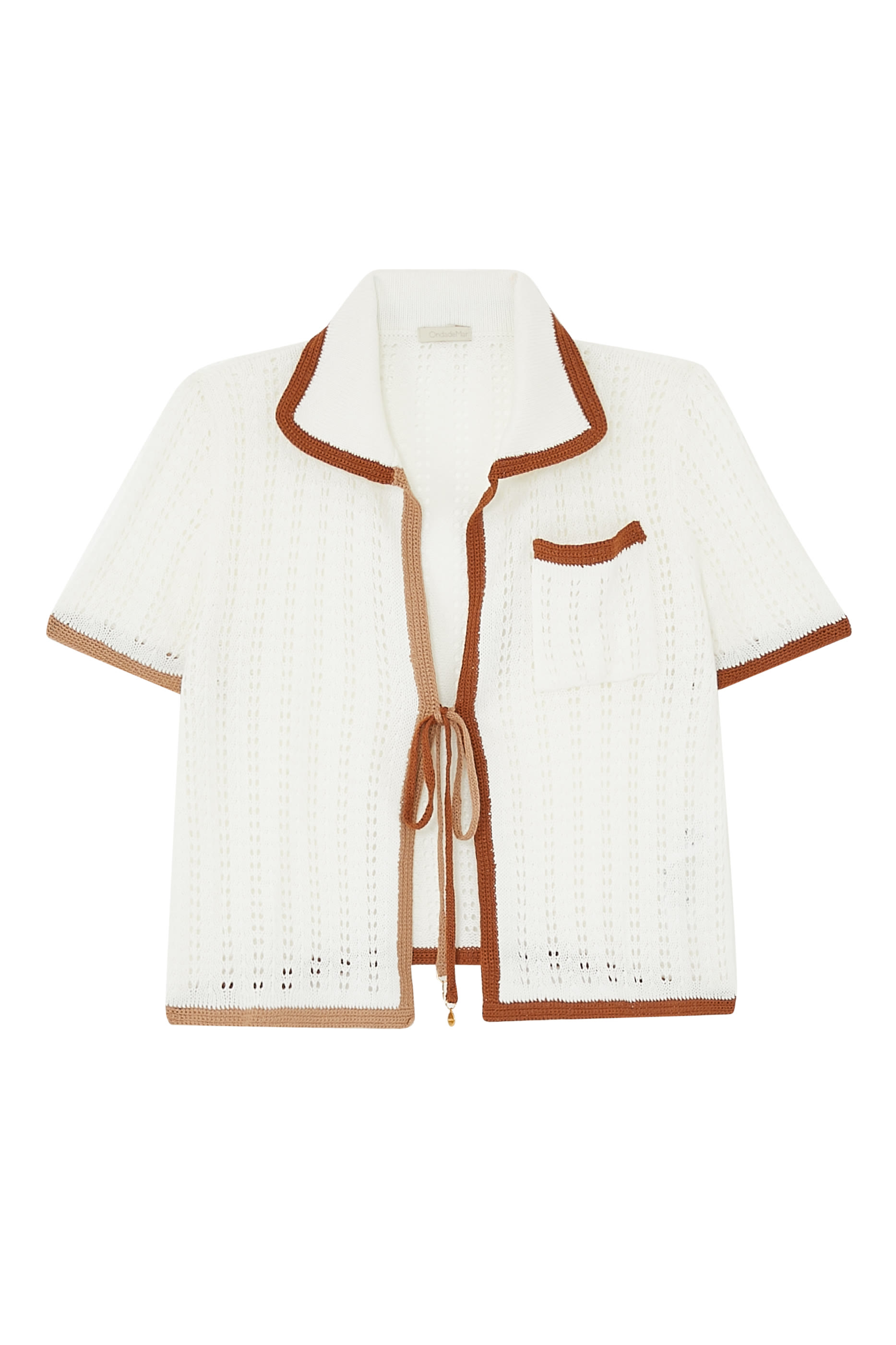 قميص كروشيه بربطة أمامية