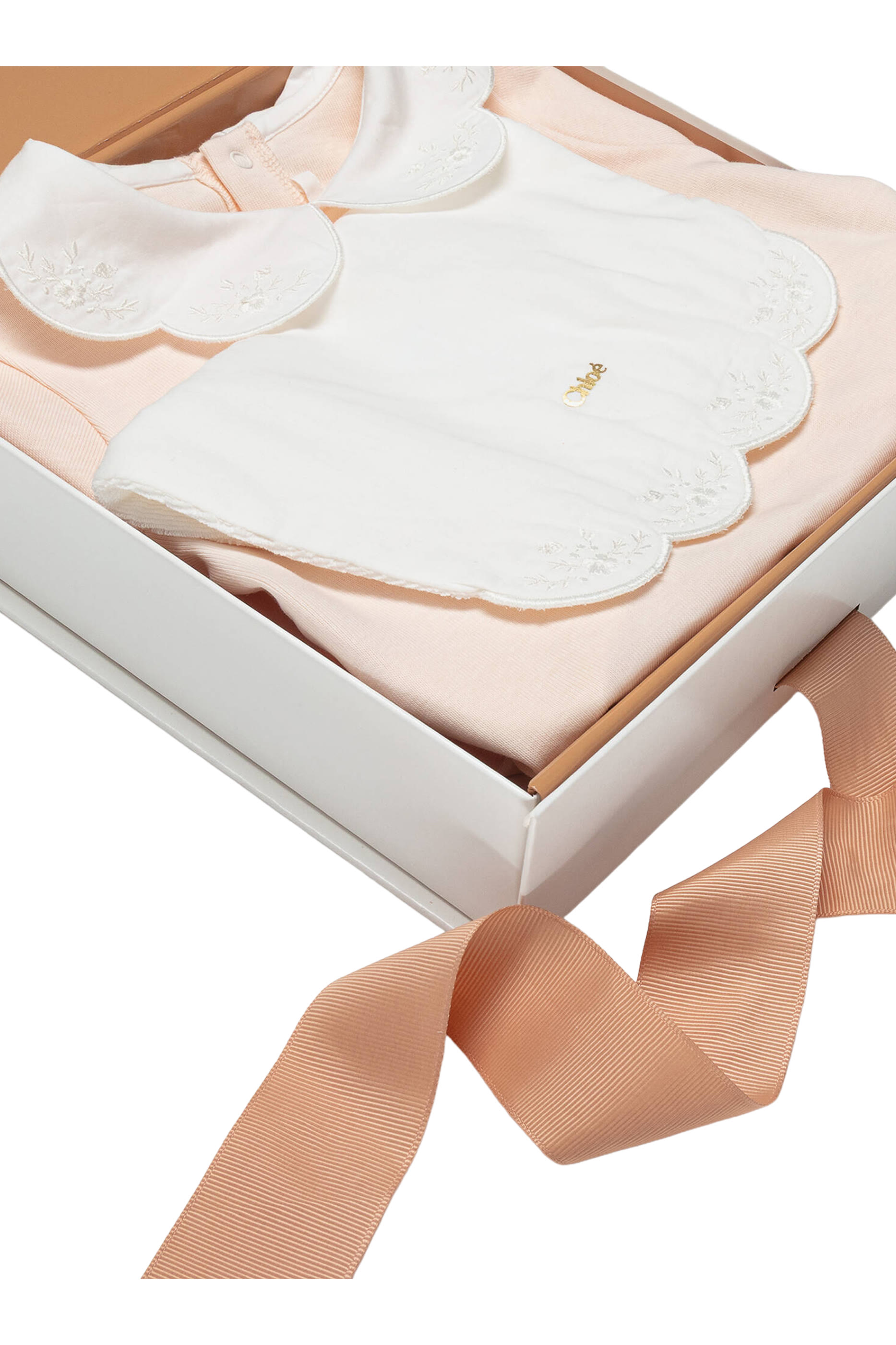 طقم جمبسوت قطن ومريلة للأطفال