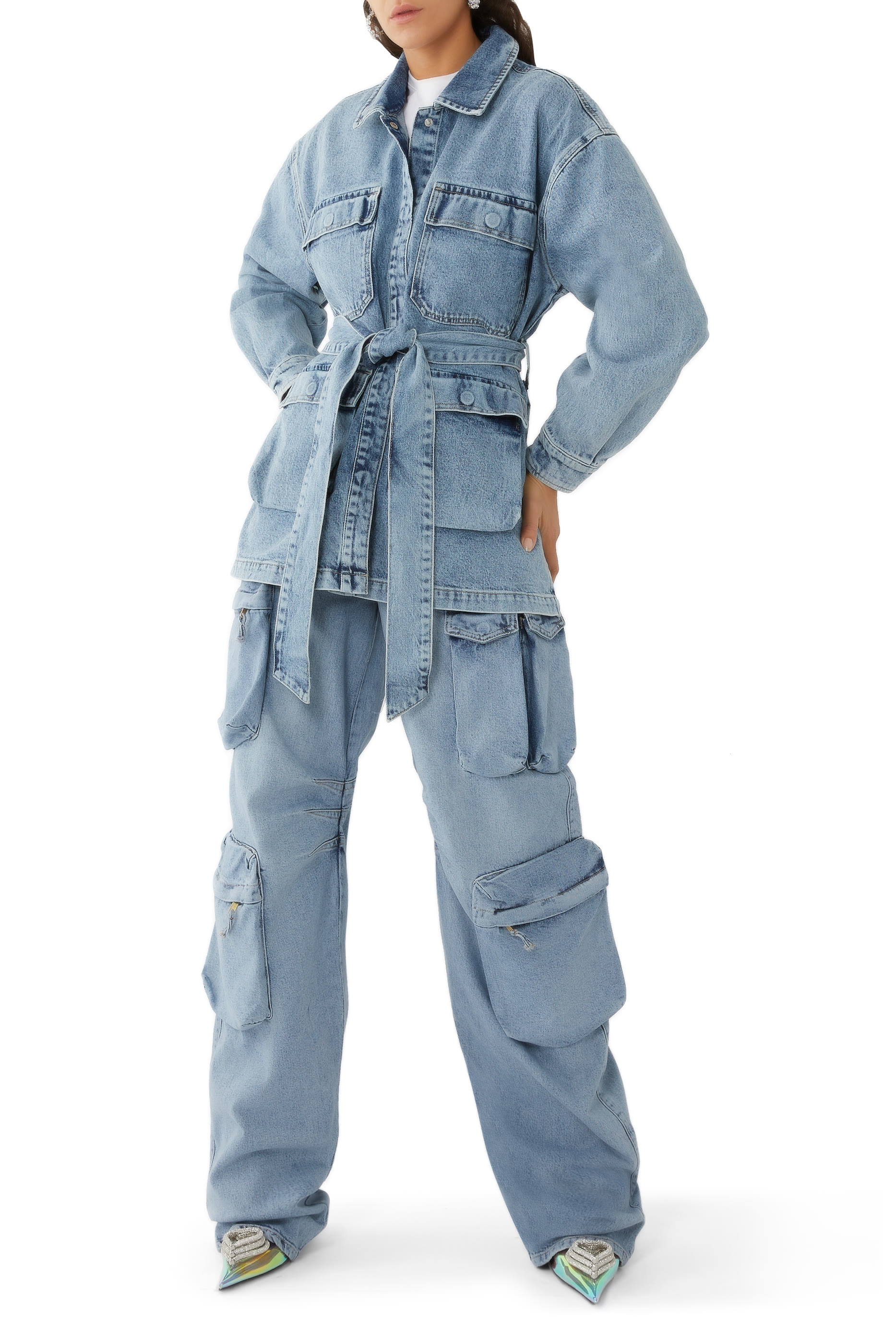 جاكيت كارجو دنيم