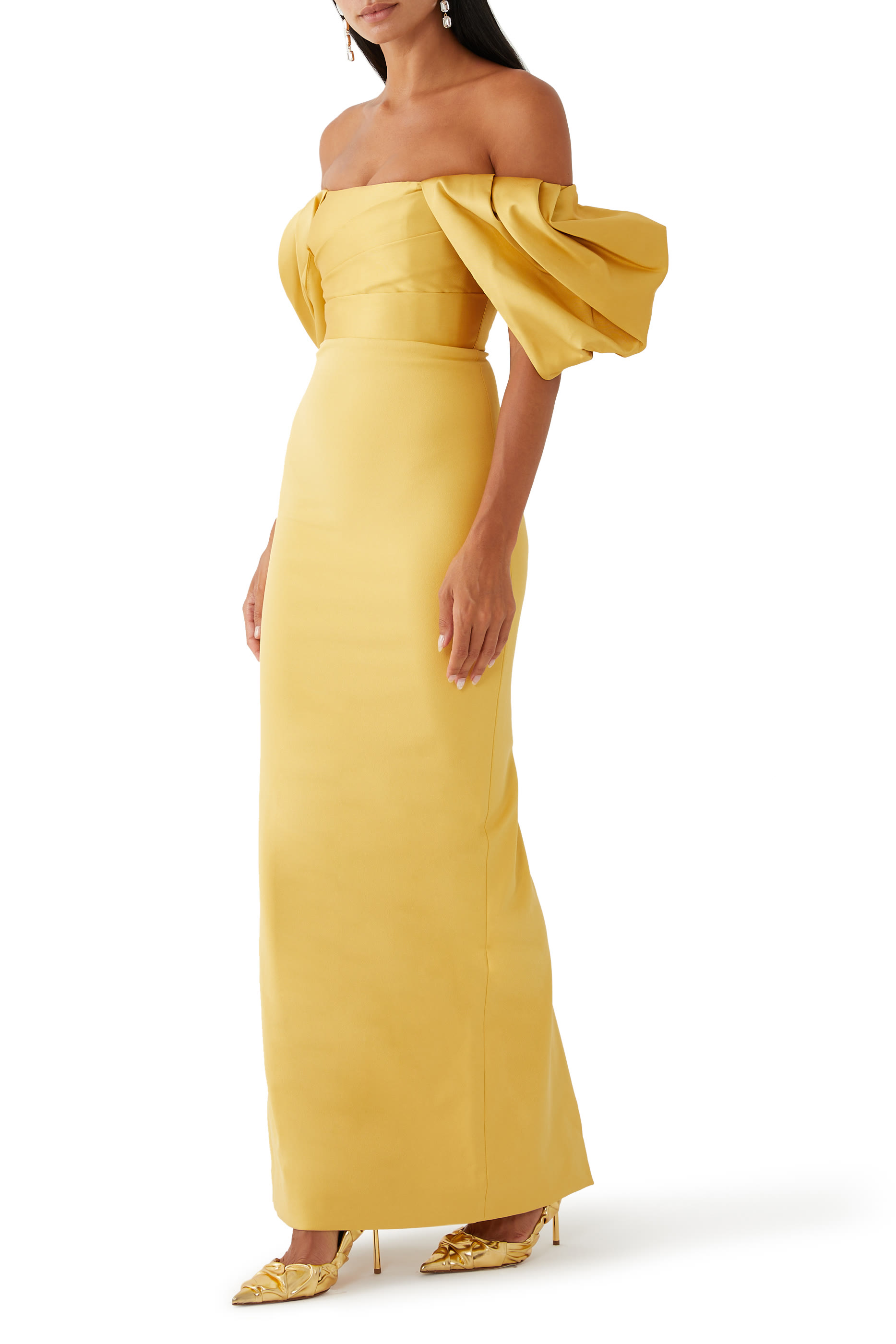 فستان سيان طويل