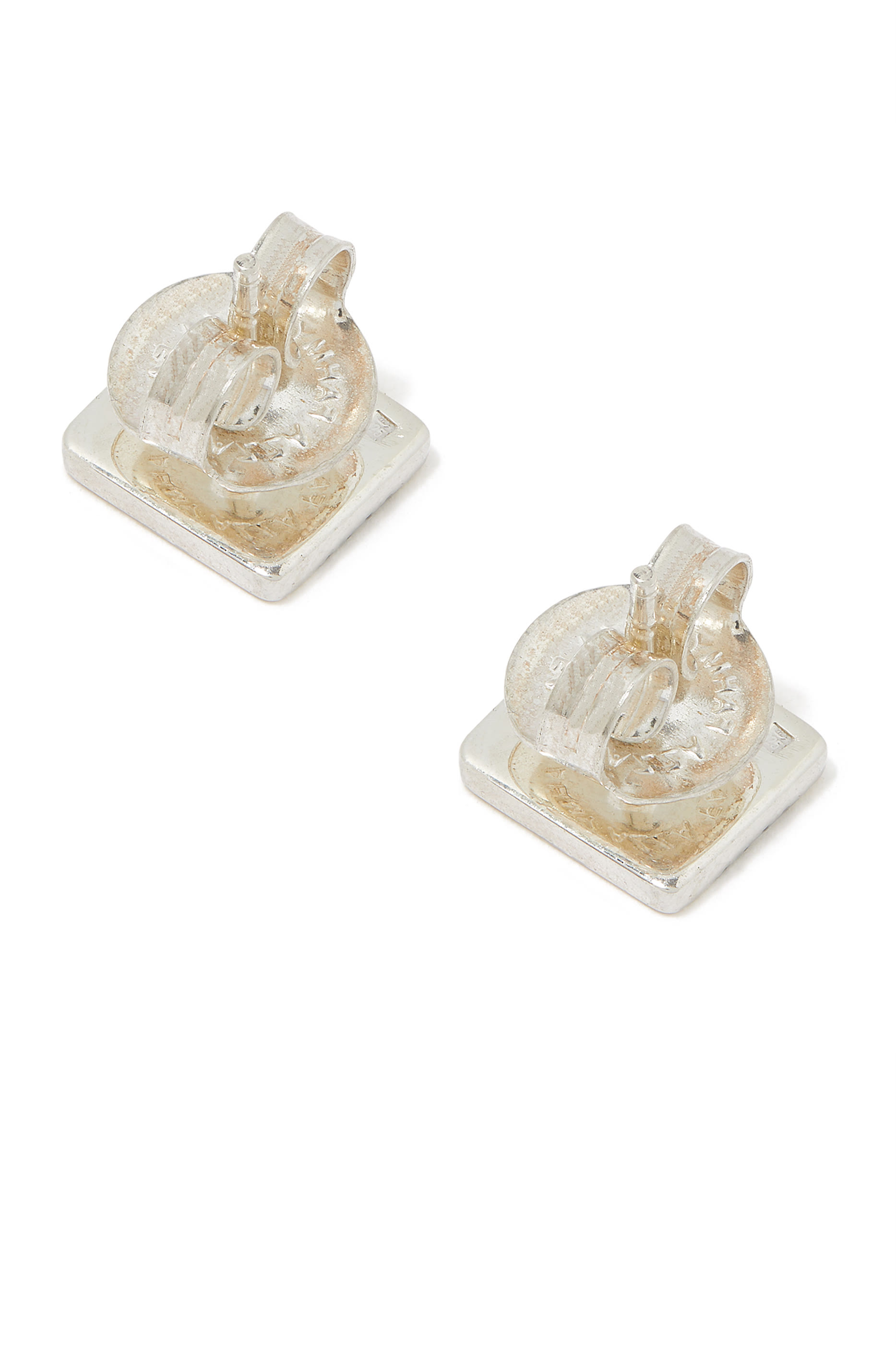 أقراط مزينة بالماس وعبارة 'أنت الحب' فضة إسترلينية