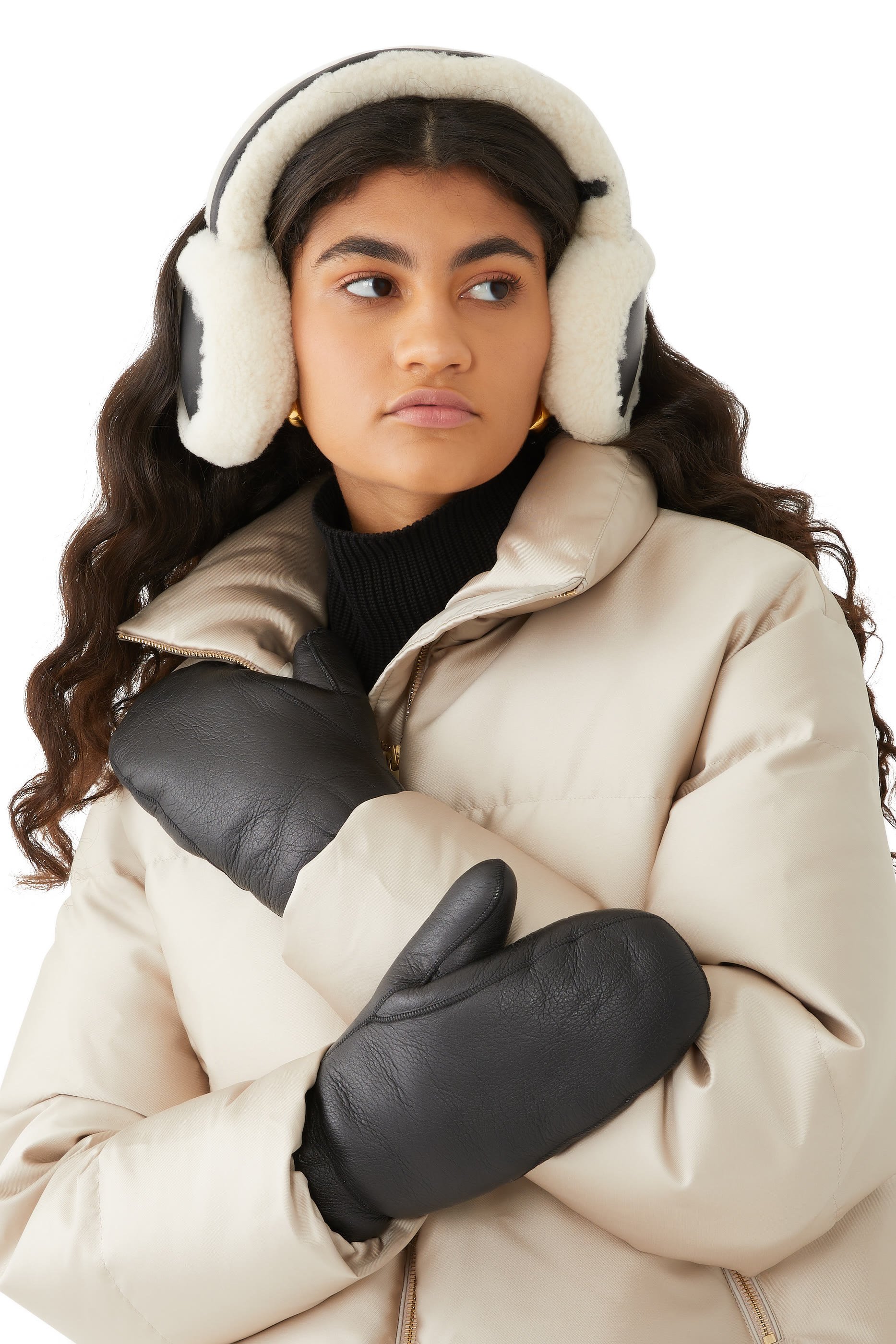 قفازات جلد صناعي