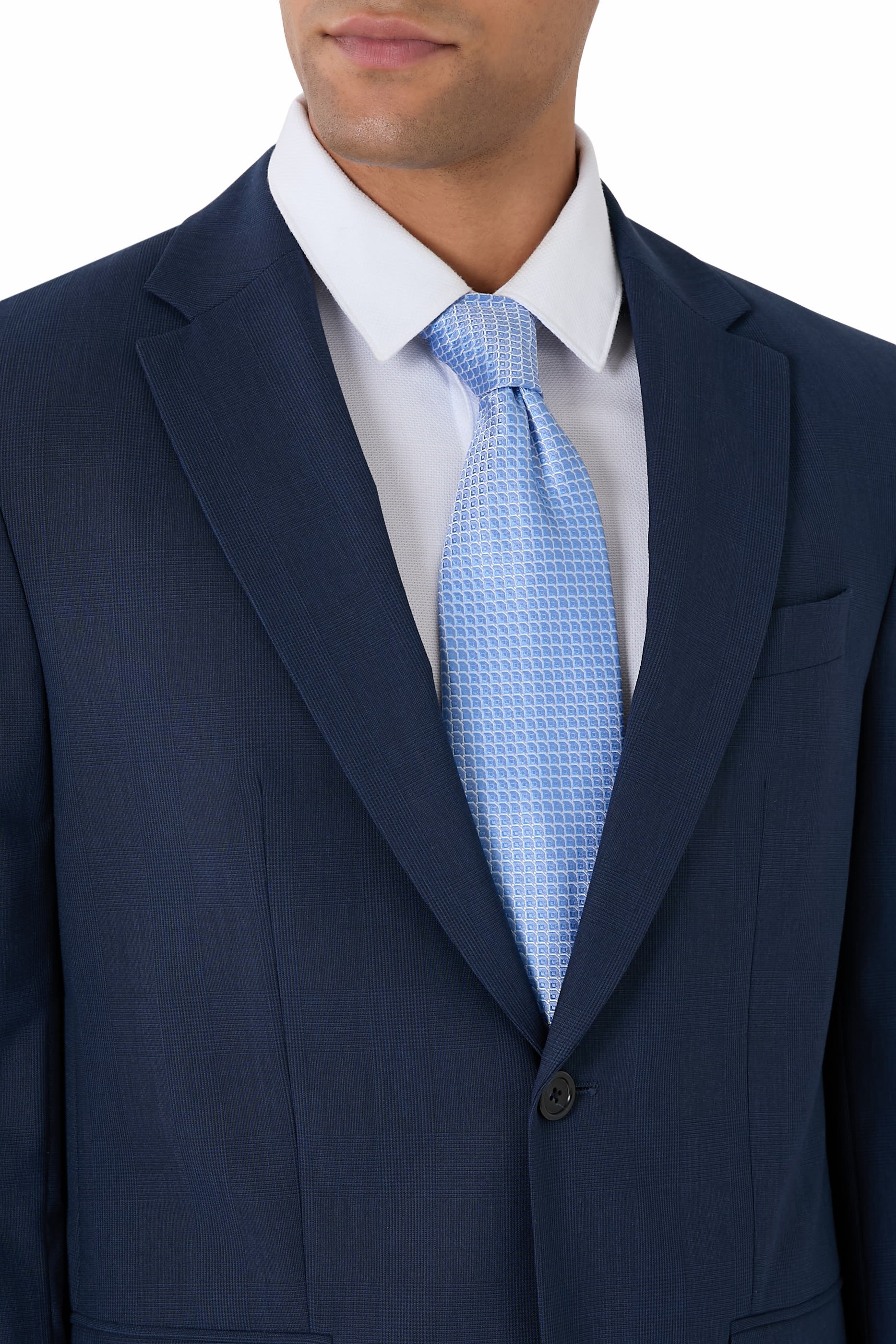 ربطة عنق منسوجة بنقشة هندسية حرير