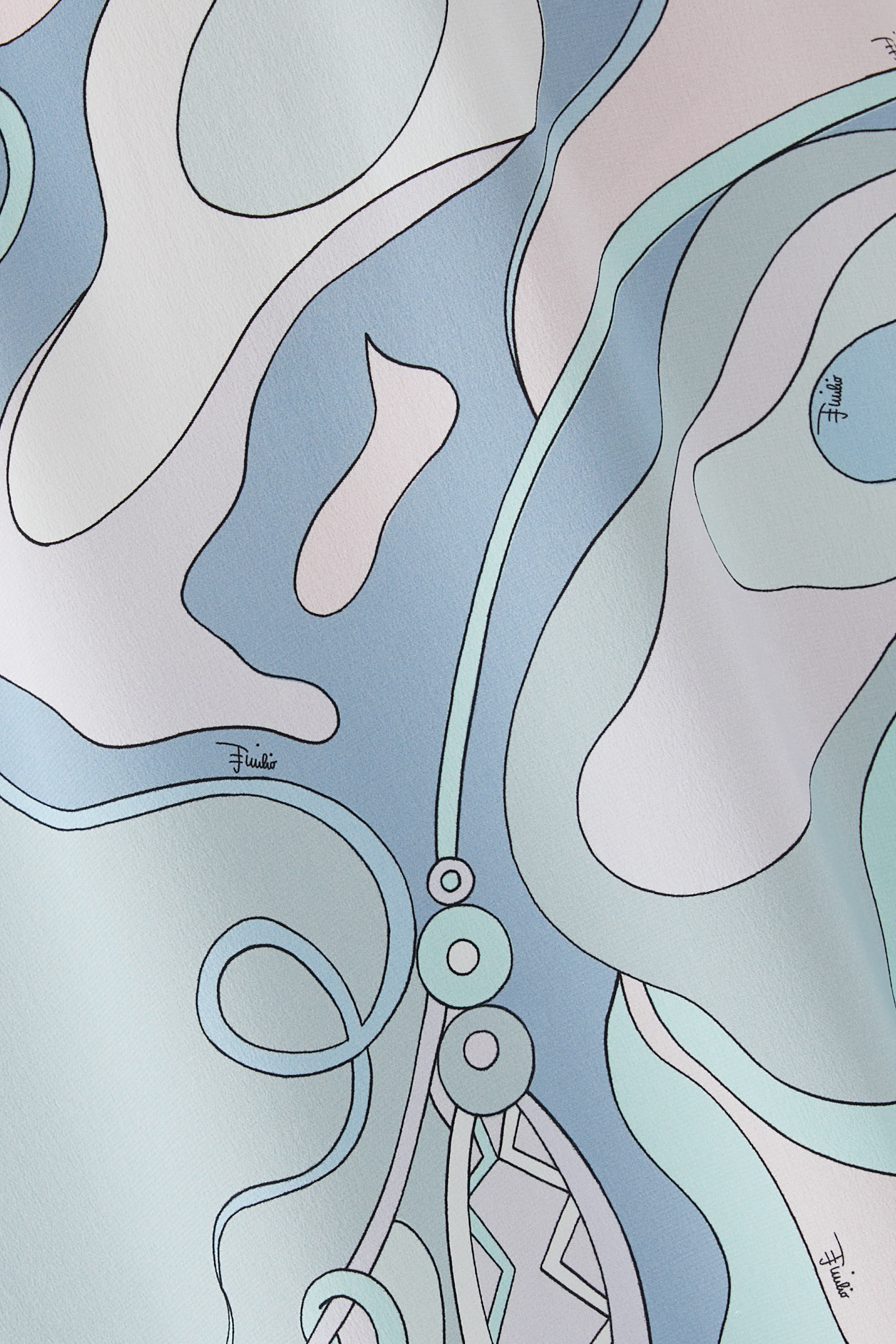 قفطان حرير بنقشة أوركيد